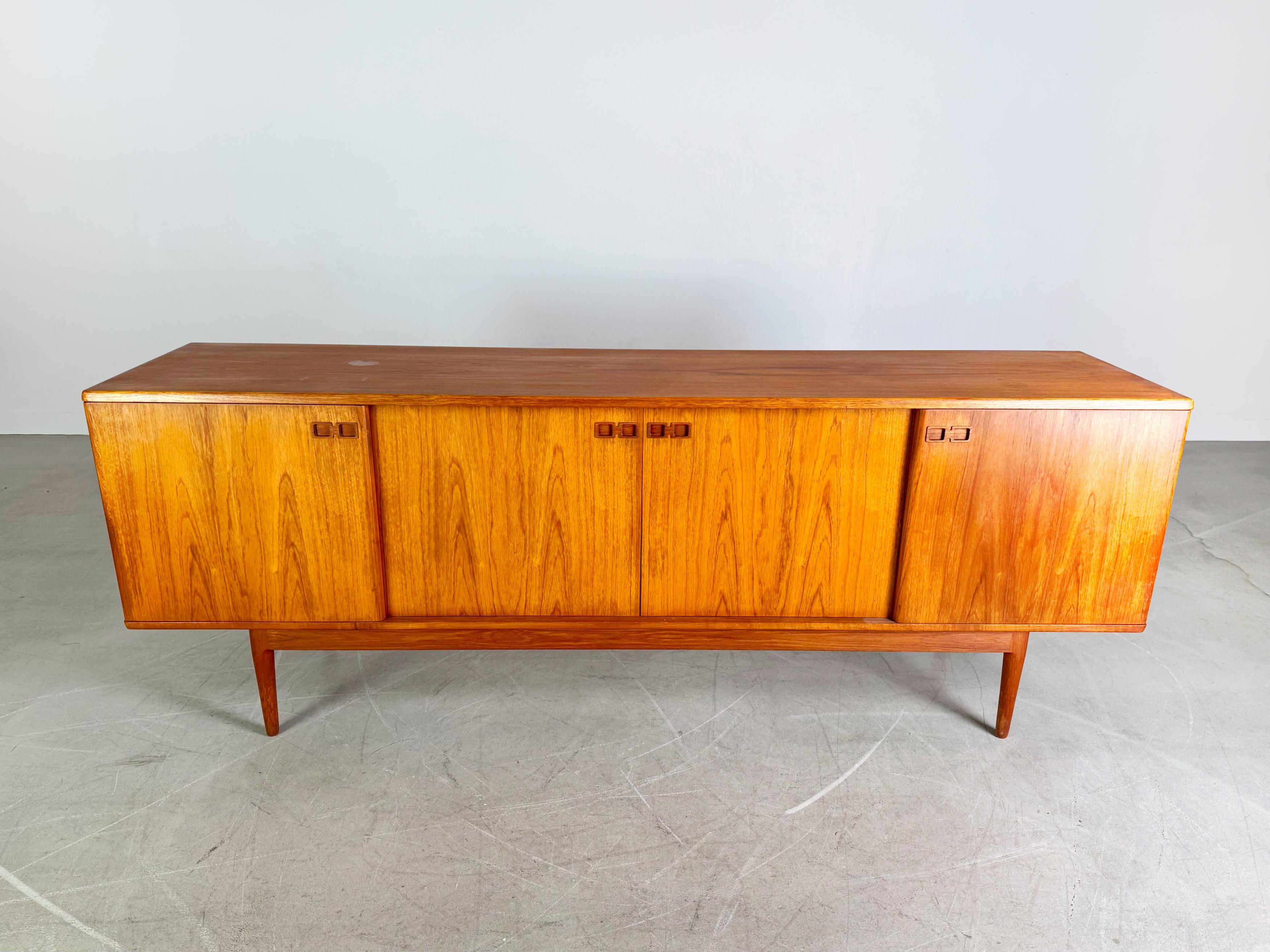 Mid-Century Modern Danish Mid Century sideboard Christian Linneberg teak vintage 60s sideboard For Sale