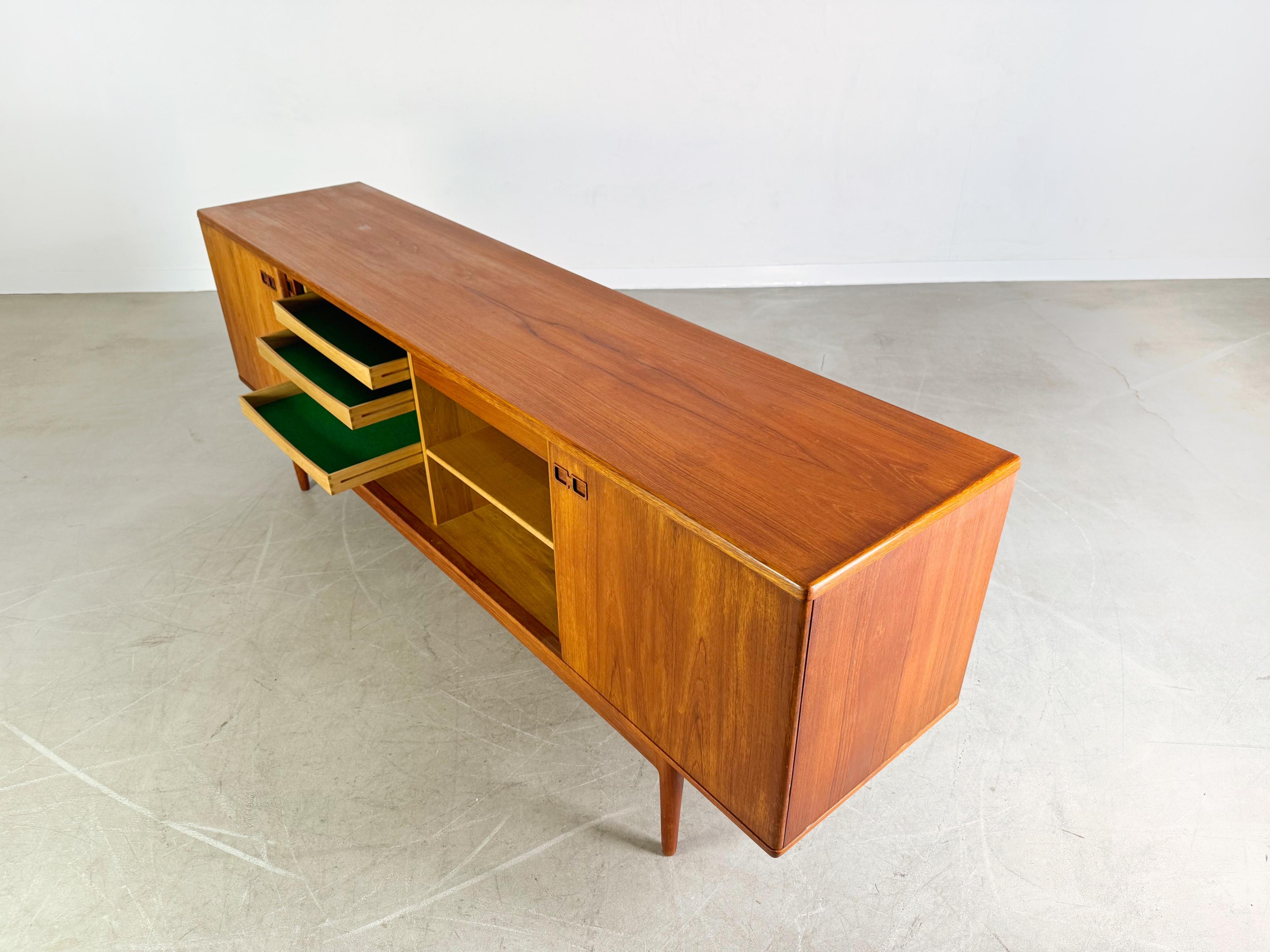 Mid-20th Century Danish Mid Century sideboard Christian Linneberg teak vintage 60s sideboard For Sale