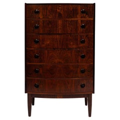 Cómoda danesa de seis cajones de palisandro de mediados de siglo 1960