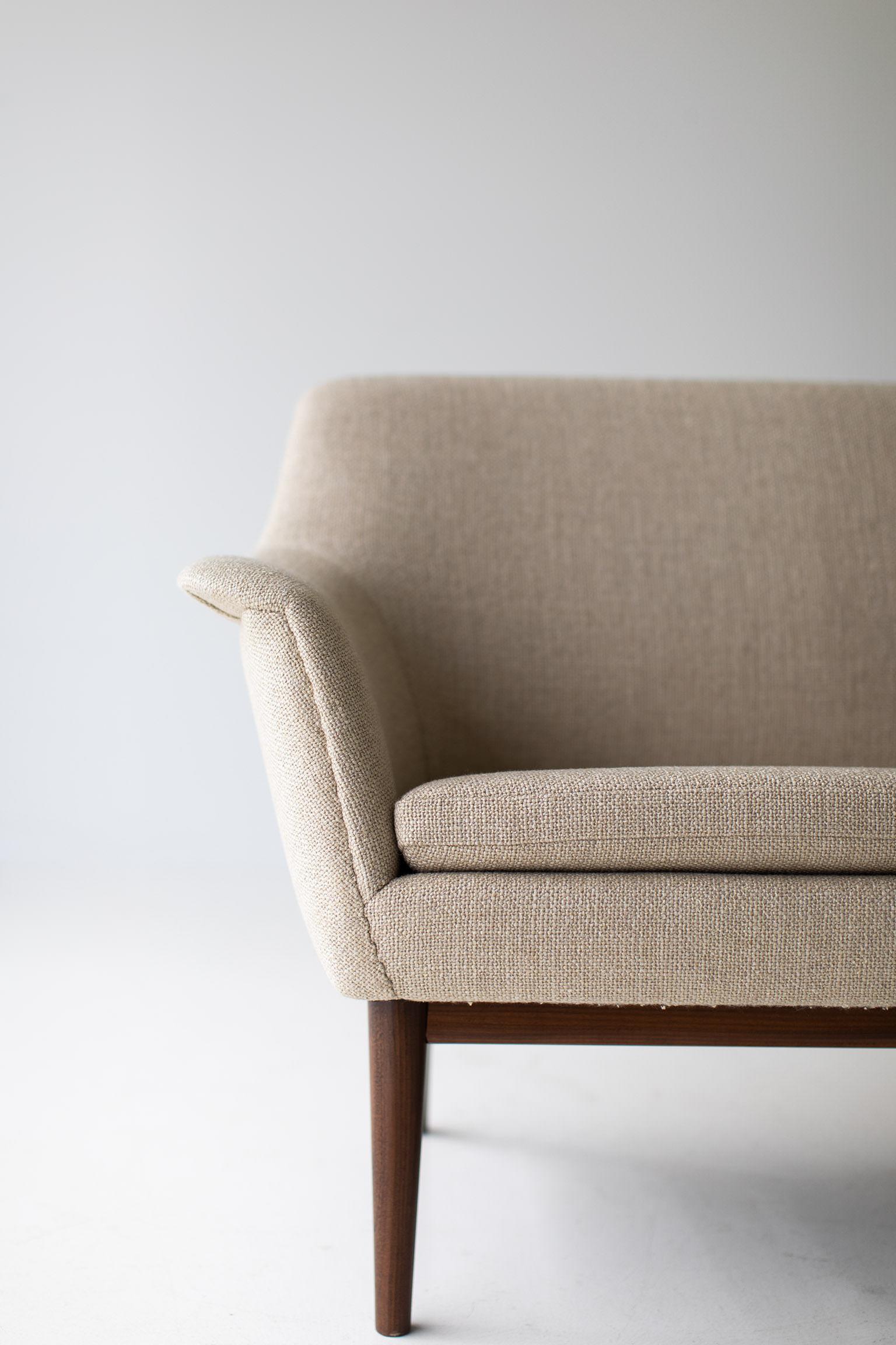 Fabric Danish Mid Century Sofa