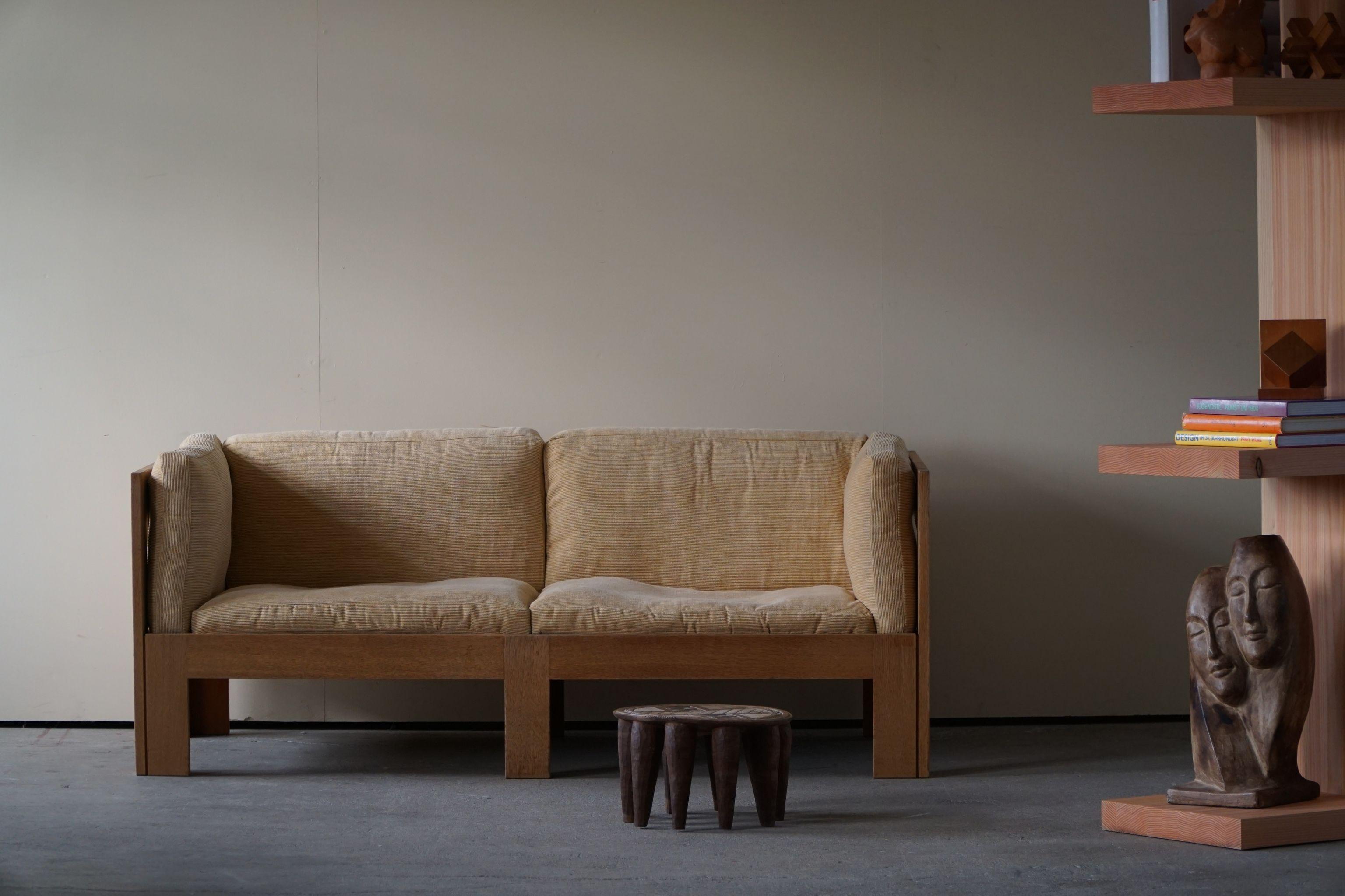 Danish Mid Century Sofa with Oak Frame, Reupholstered, by Tage Poulsen, 1960s 4
