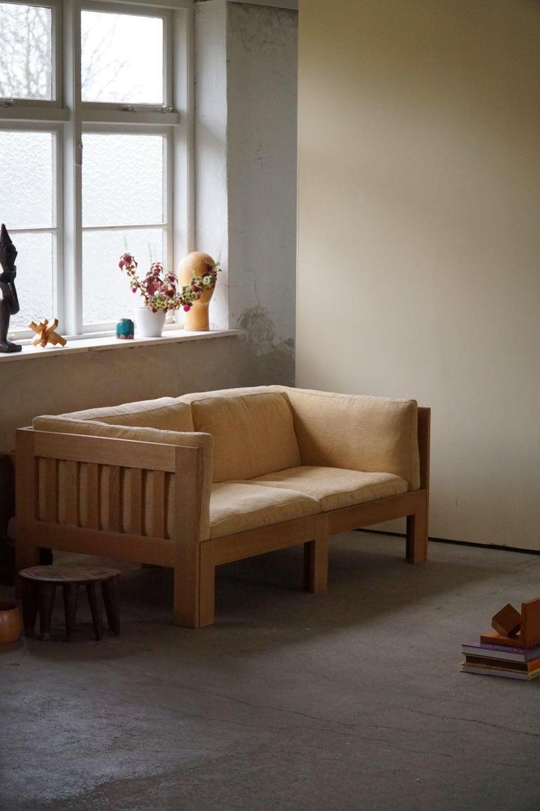 Mid-Century Modern Danish Mid Century Sofa with Oak Frame, Reupholstered, by Tage Poulsen, 1960s