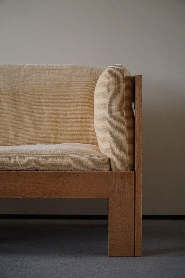 Danish Mid Century Sofa with Oak Frame, Reupholstered, by Tage Poulsen, 1960s In Good Condition In Odense, DK