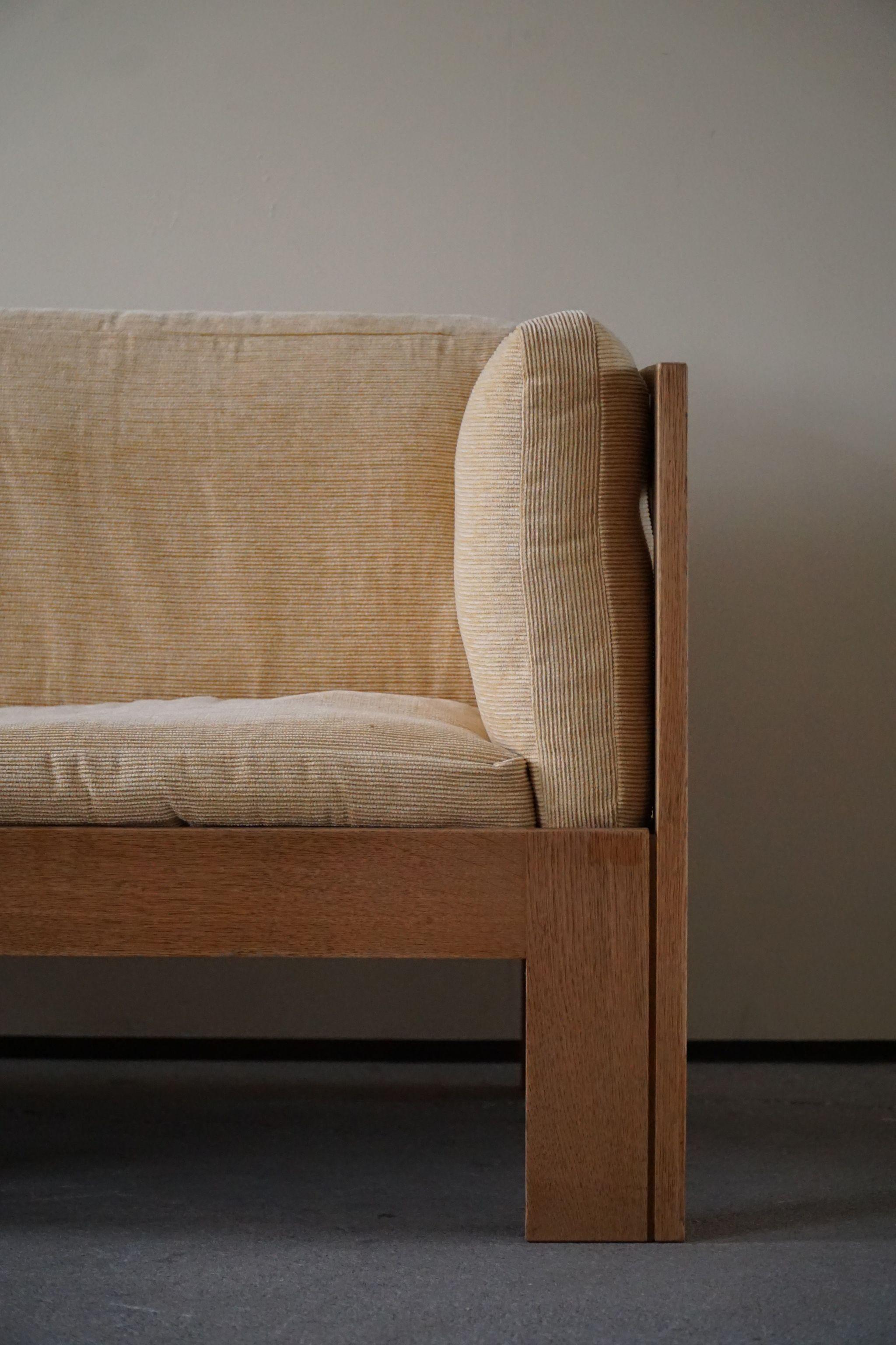 20th Century Danish Mid Century Sofa with Oak Frame, Reupholstered, by Tage Poulsen, 1960s