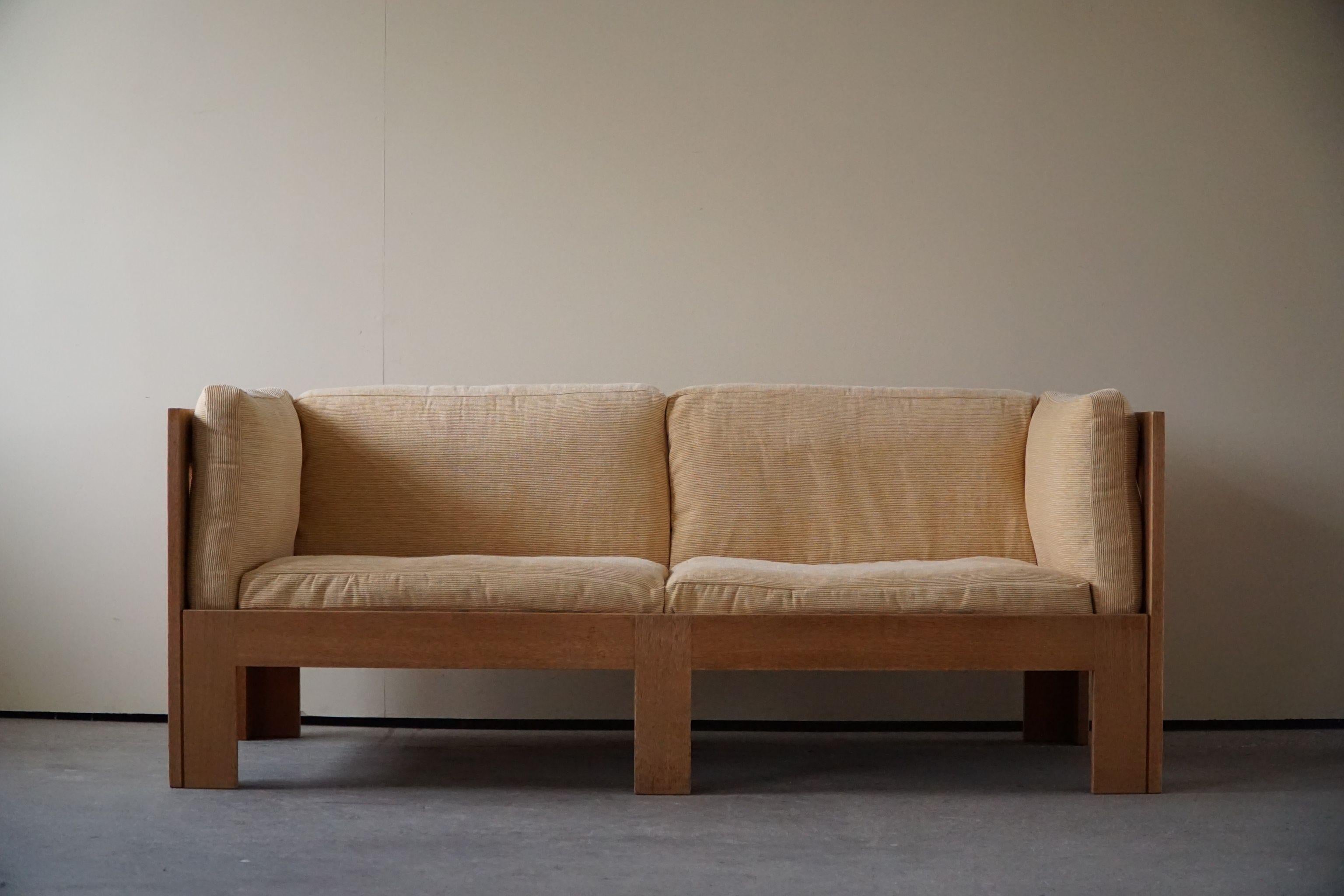 Danish Mid Century Sofa with Oak Frame, Reupholstered, by Tage Poulsen, 1960s 2