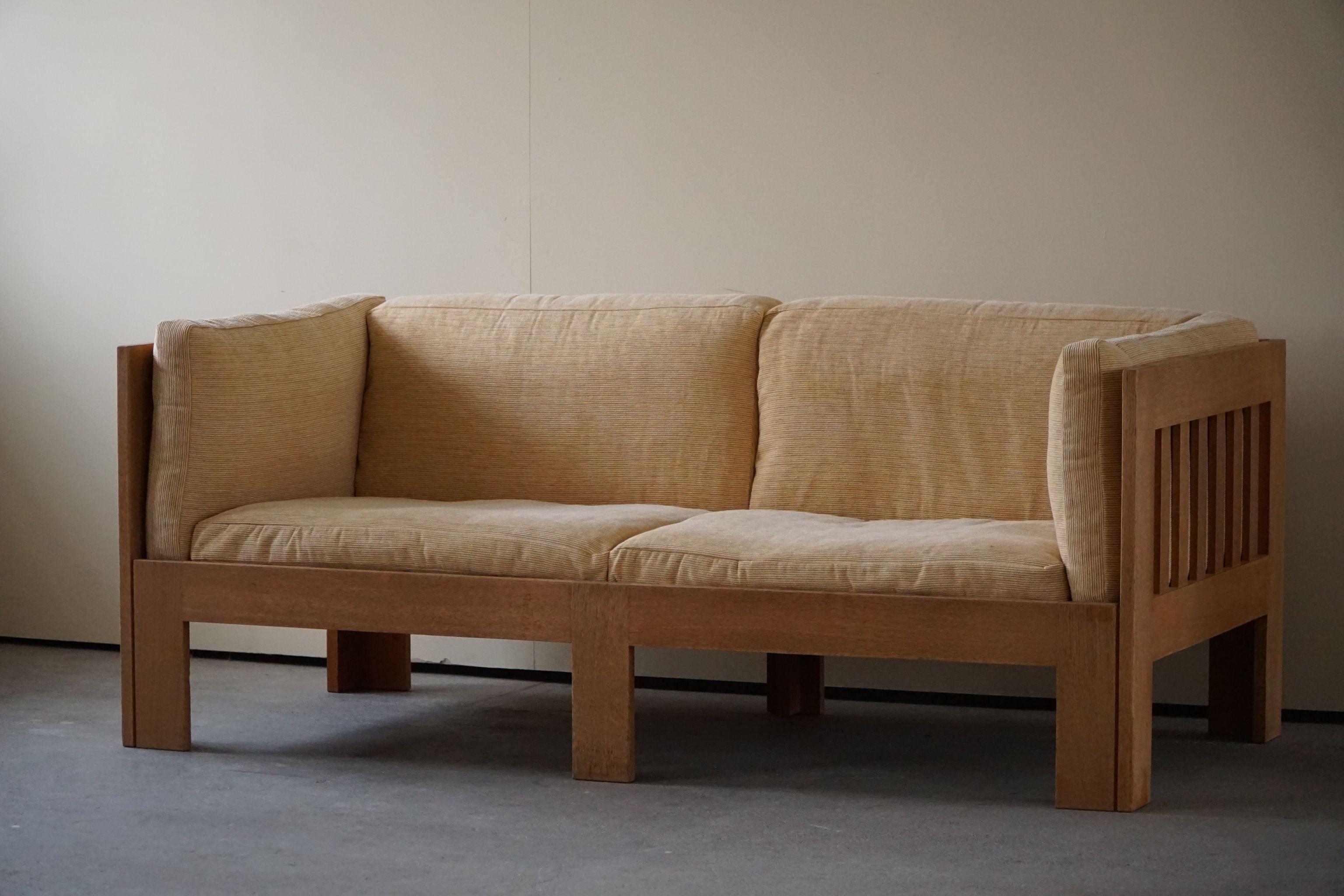Danish Mid Century Sofa with Oak Frame, Reupholstered, by Tage Poulsen, 1960s 3