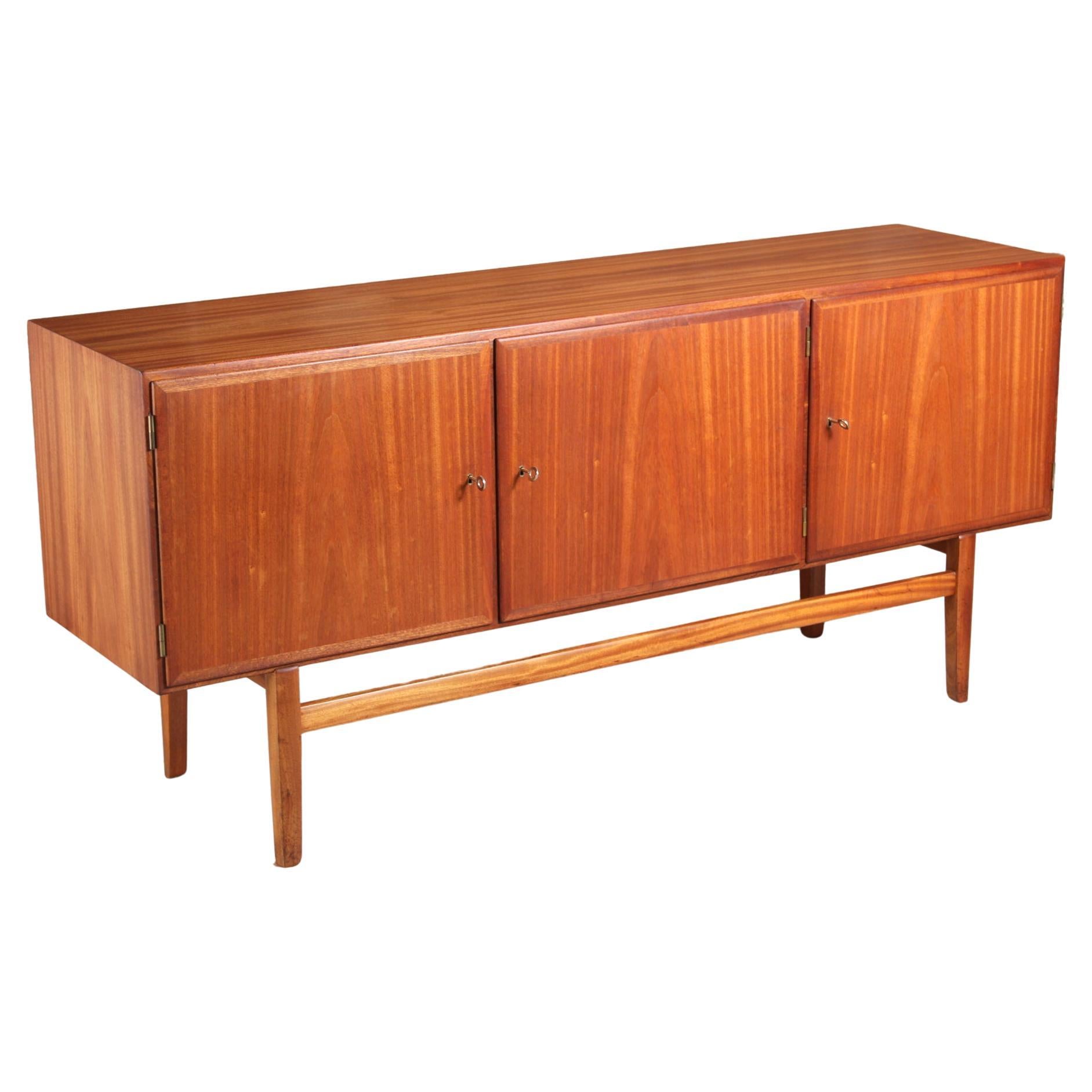 Danish Mid Century Solid Teak Sideboard by Ole Wanscher, Circa 1960s For Sale