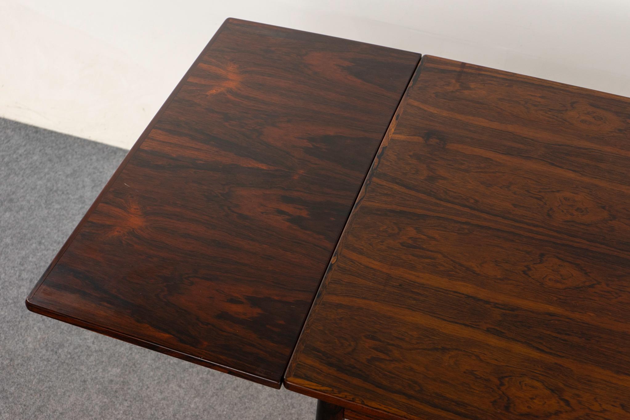 Danish Mid-Century Square Rosewood Draw Leaf Dining Table 2