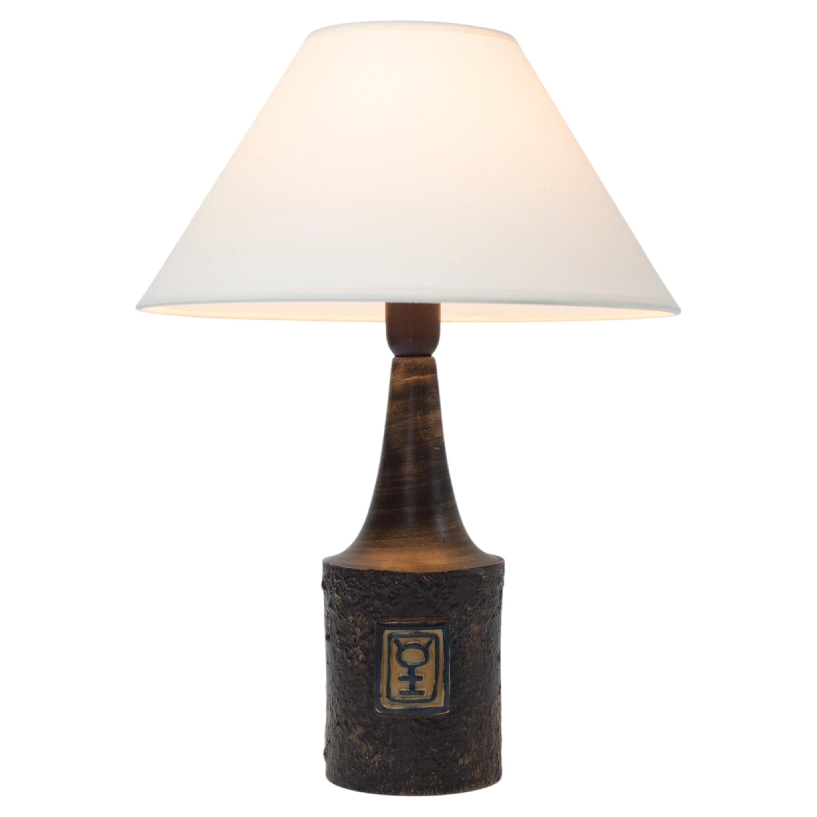 Lampada da tavolo danese in gres degli anni ’70, firmata Björn Keramik.