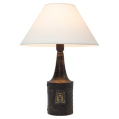 Danish Mid-Century Stoneware Table Lamp by Björn Keramik, 1970s.