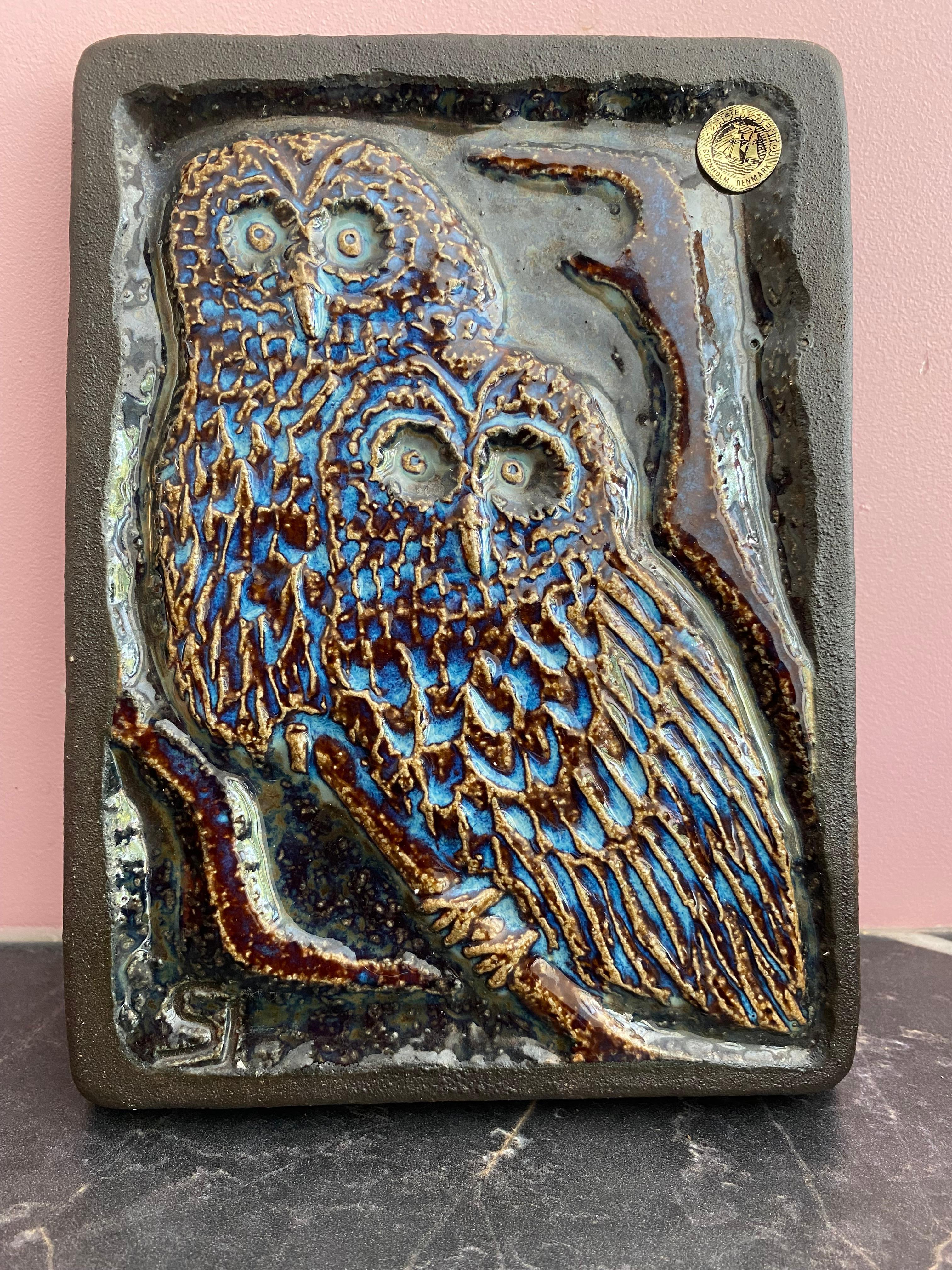 Dänische Wandtafel aus Steingut aus der Jahrhundertmitte von for Soholm Pottery Dänemark im Angebot 4