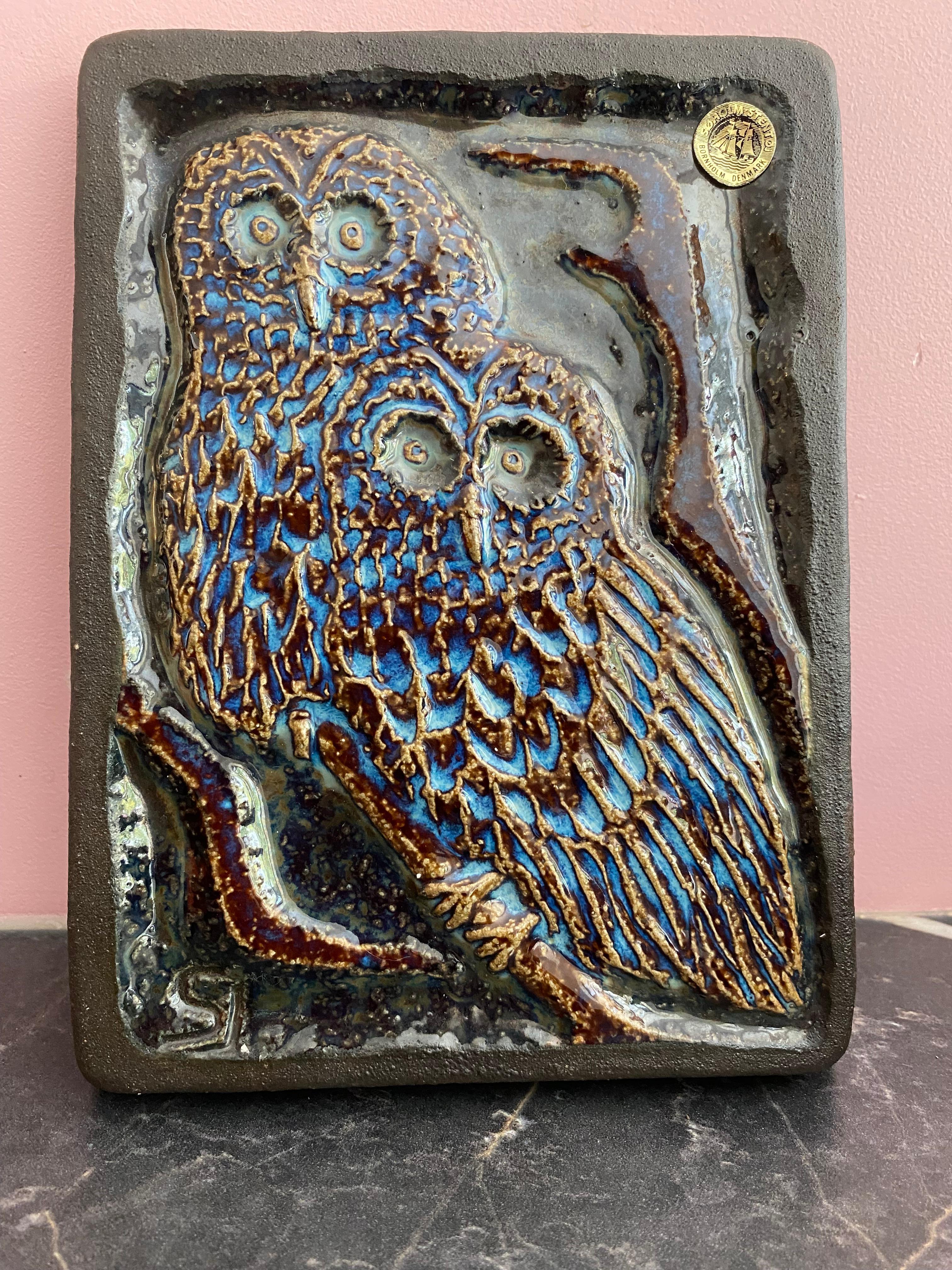 Dänische Wandtafel aus Steingut aus der Jahrhundertmitte von for Soholm Pottery Dänemark im Angebot 6