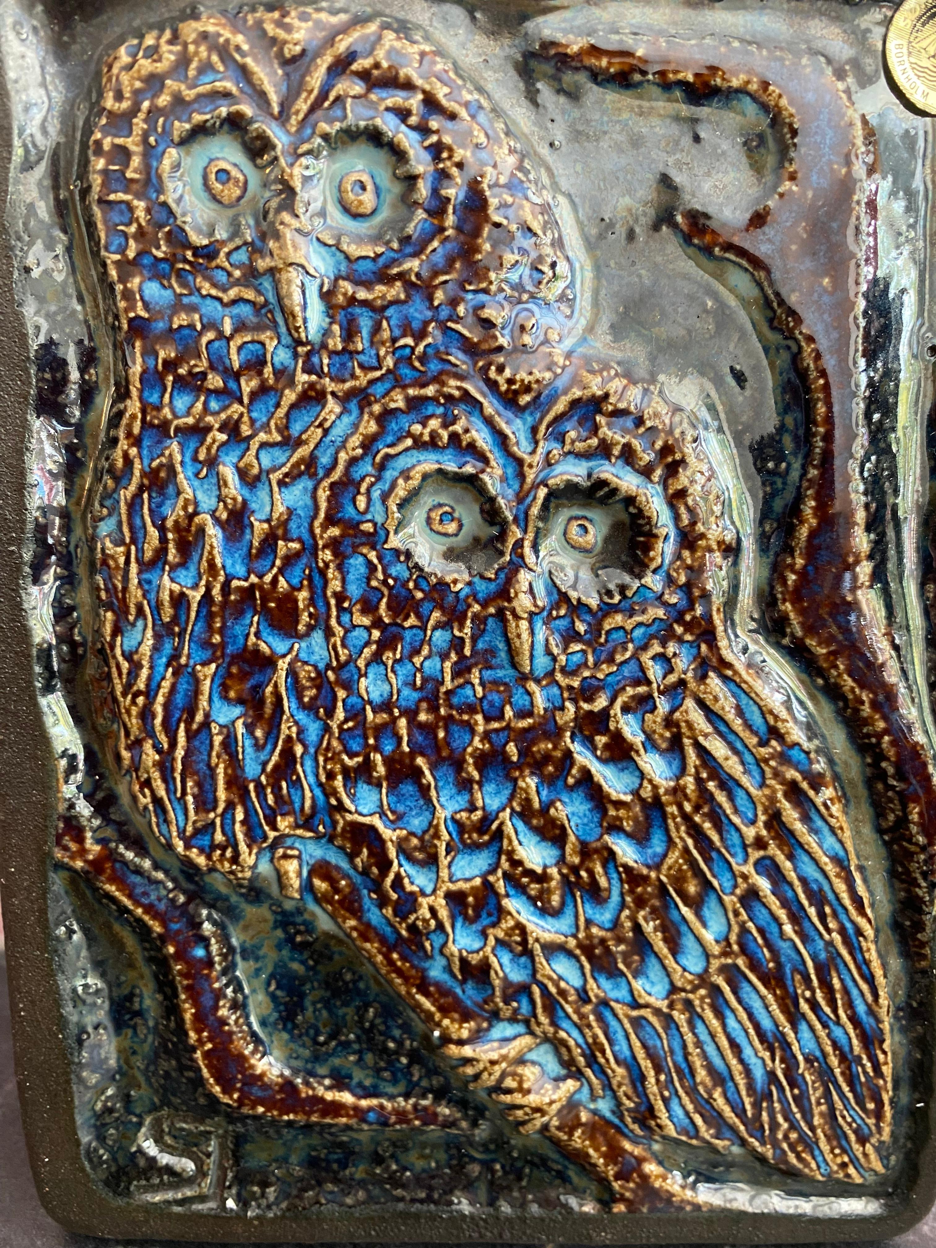 Dänische Wandtafel aus Steingut aus der Jahrhundertmitte von for Soholm Pottery Dänemark im Angebot 9