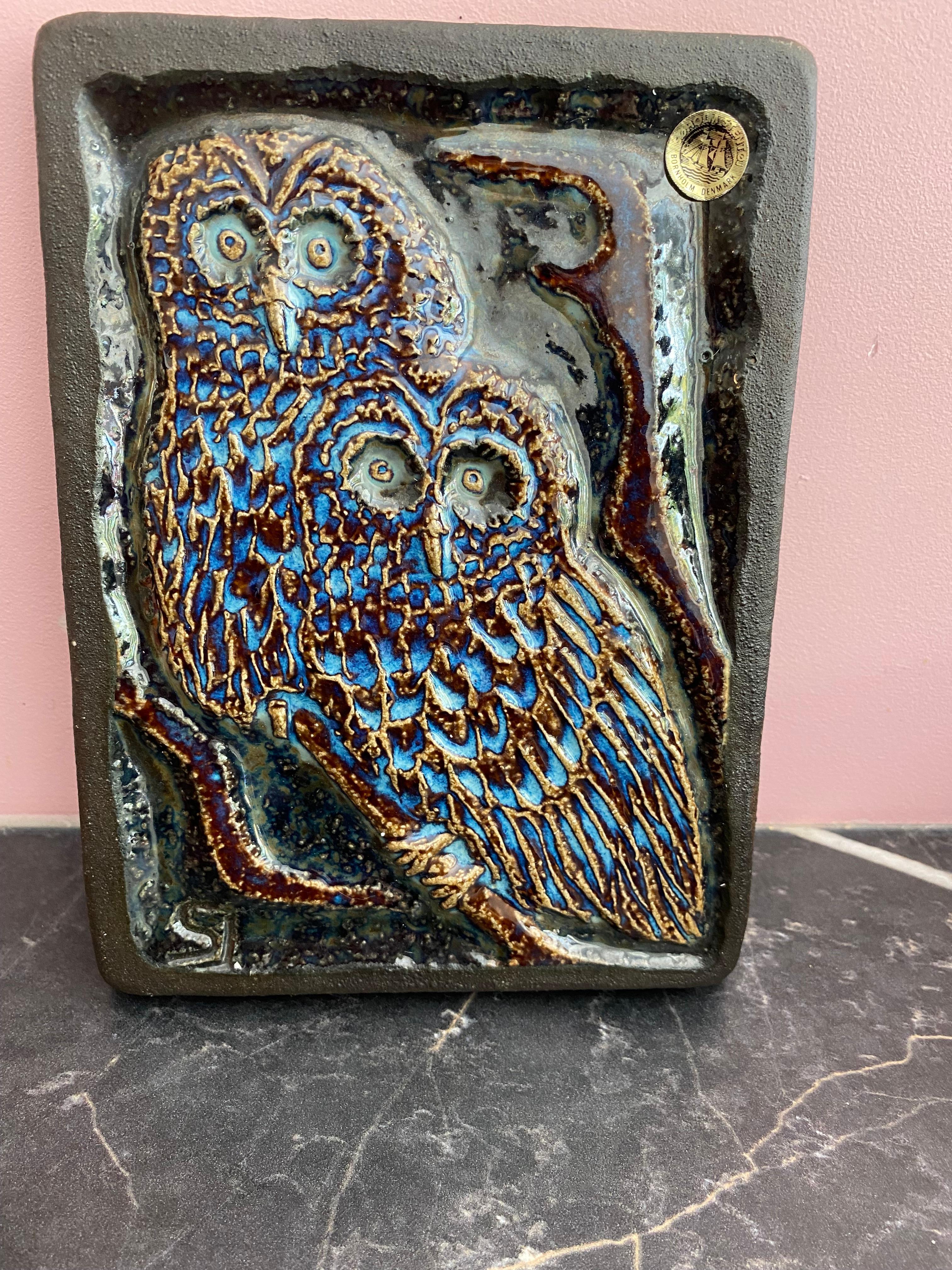 Dänische Wandtafel aus Steingut aus der Jahrhundertmitte von for Soholm Pottery Dänemark im Angebot 10