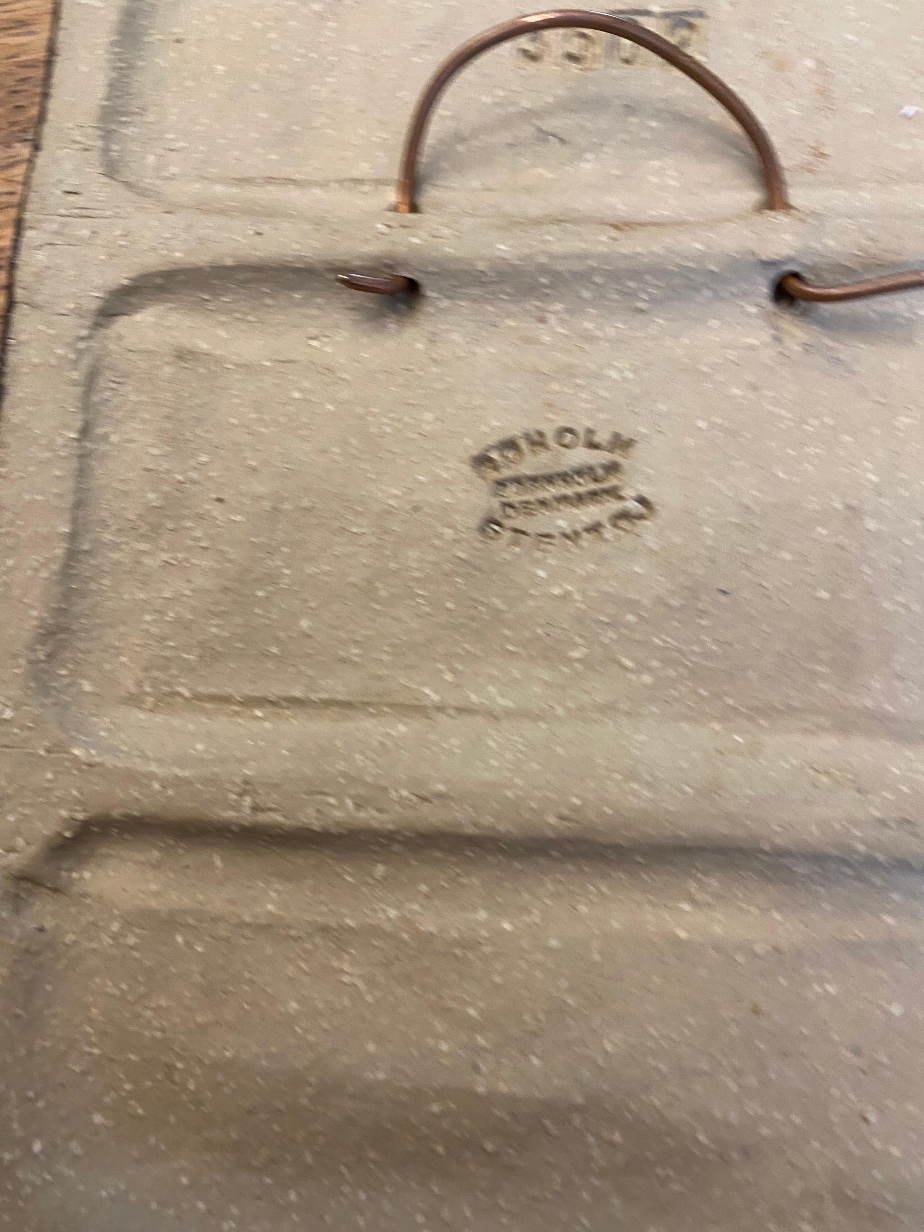 Dänische Wandtafel aus Steingut aus der Jahrhundertmitte von for Soholm Pottery Dänemark im Angebot 2