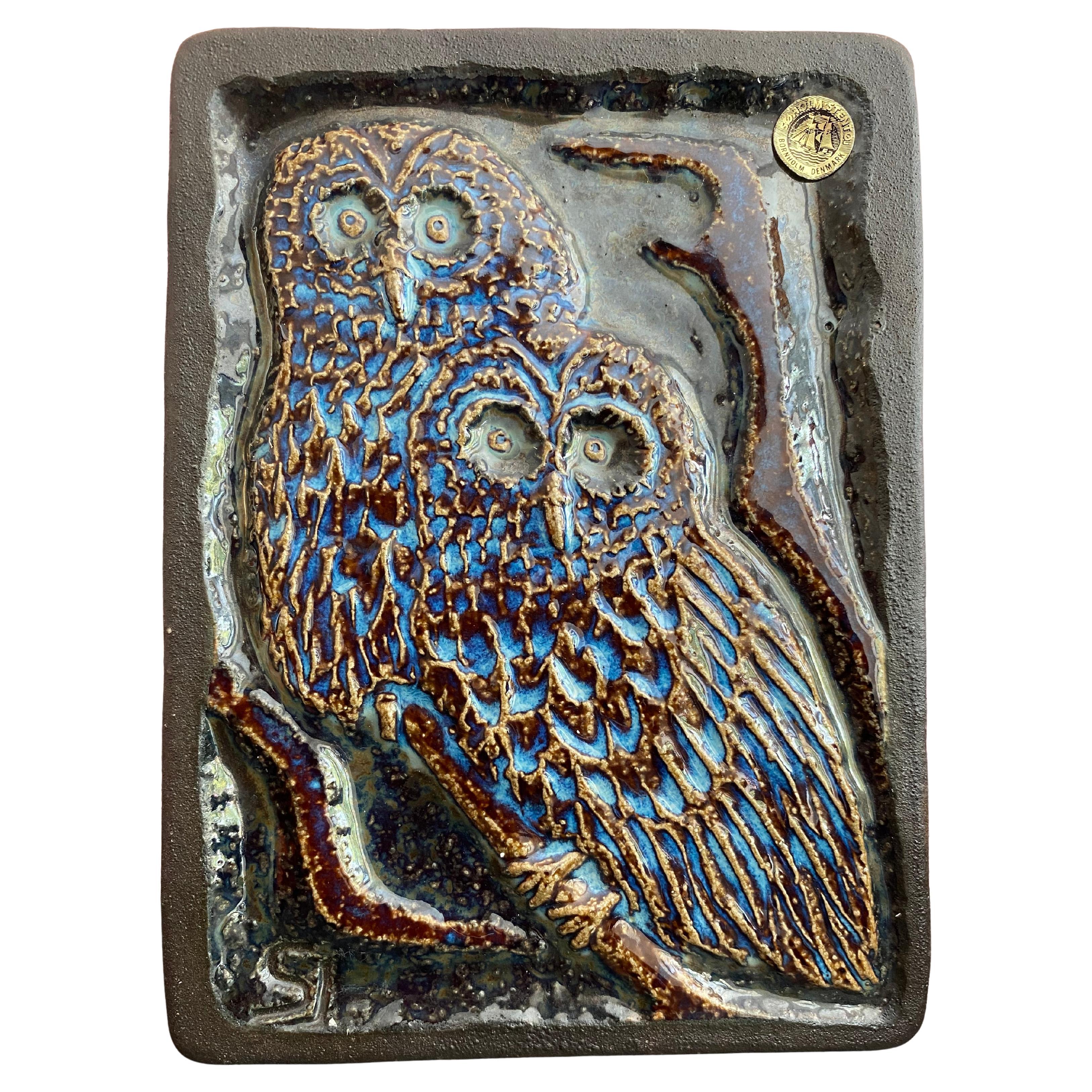 Dänische Wandtafel aus Steingut aus der Jahrhundertmitte von for Soholm Pottery Dänemark im Angebot