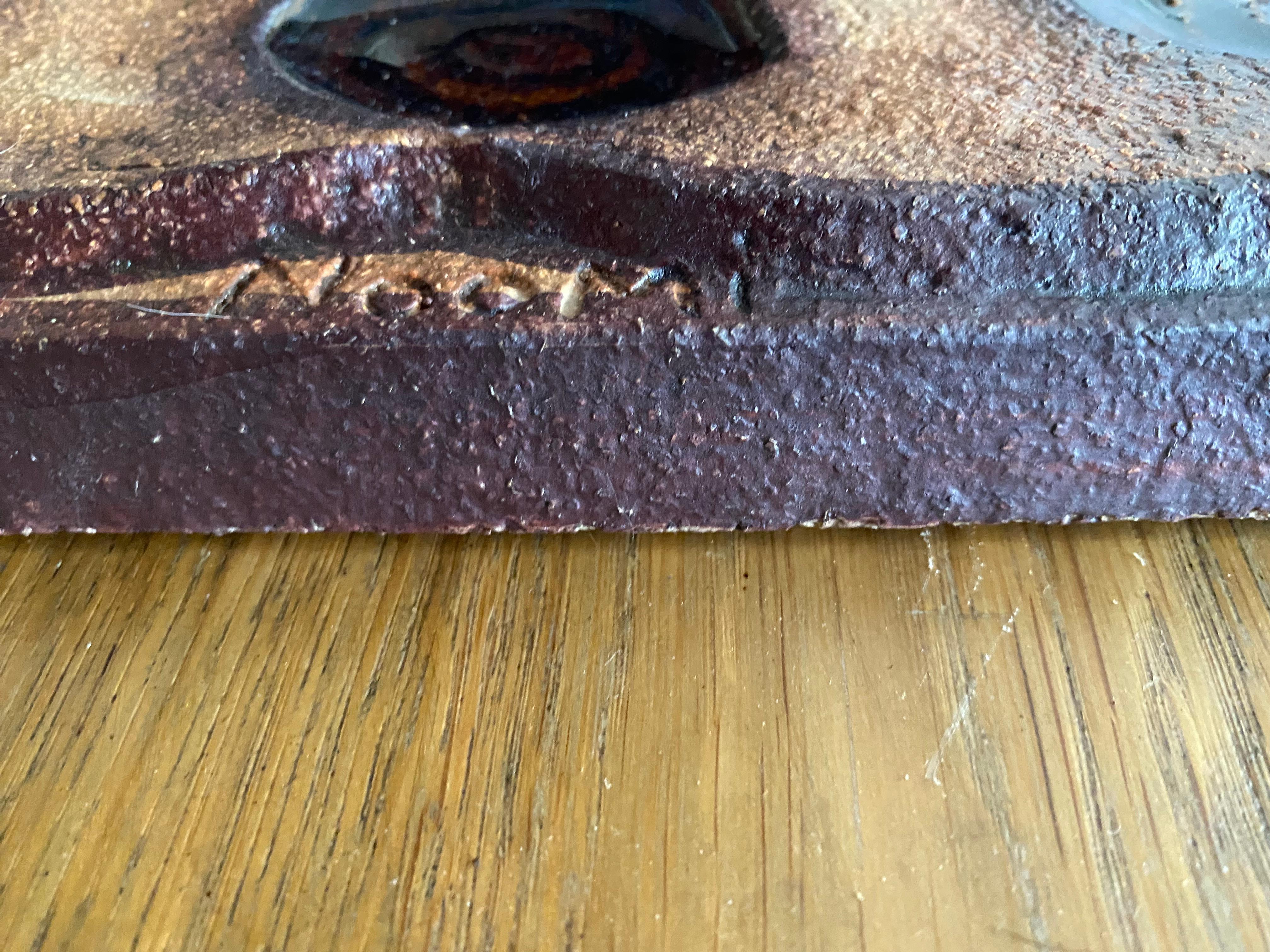 Placa de pared danesa de gres de mediados de siglo de Noomi Backhausen para Soholm Pottery en venta 4