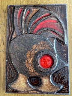 Danish Mid-Century Stoneware Wall Plaque by Noomi Backhausen for Soholm Pottery