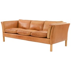 Danish Midcentury Stouby Leather Sofa