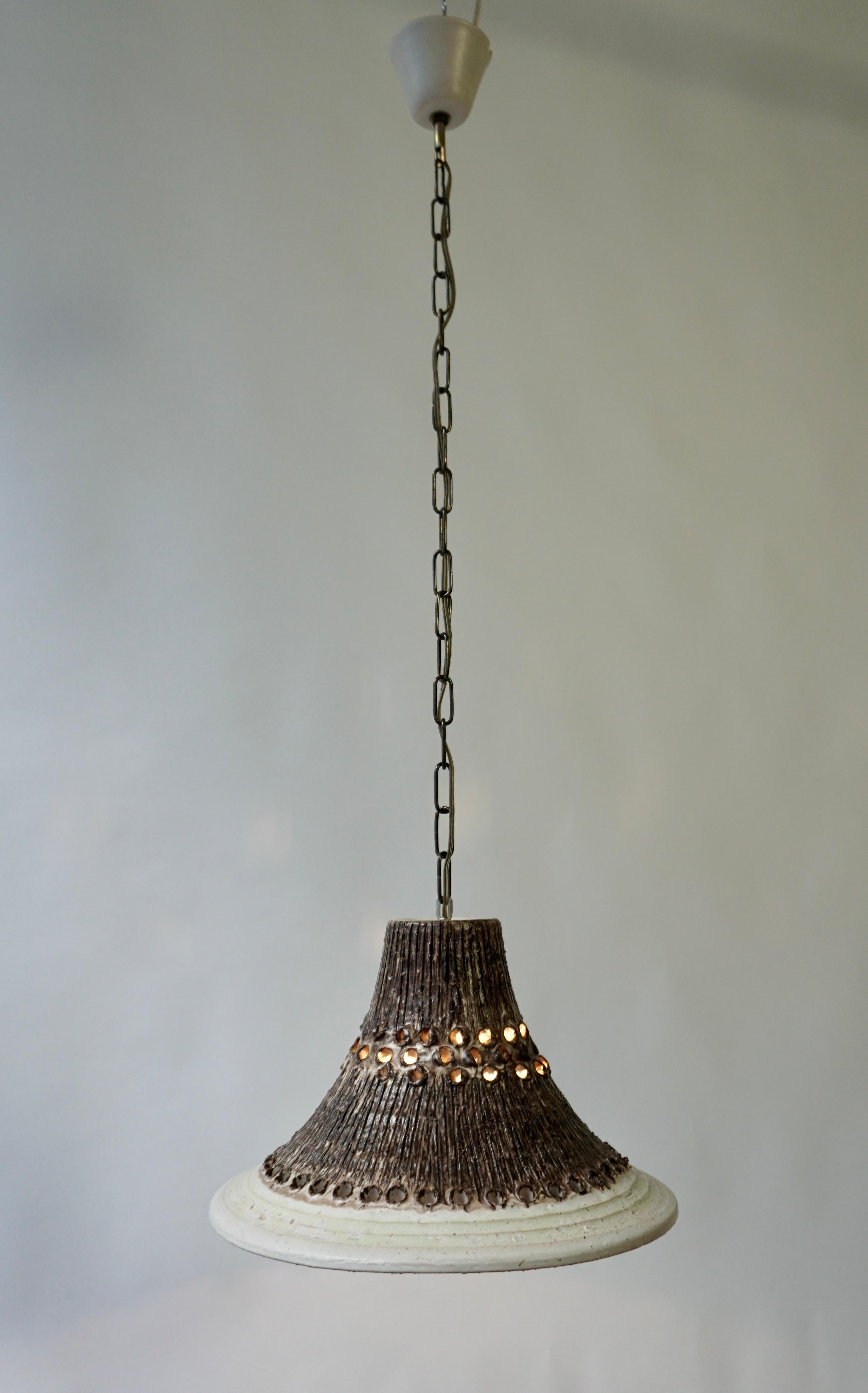 Lampe suspendue danoise du milieu du siècle en Studio Pottery Bon état - En vente à Antwerp, BE