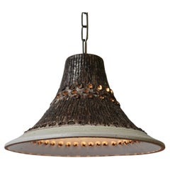 Danish Mid-Century Studio Pottery Pendant Light