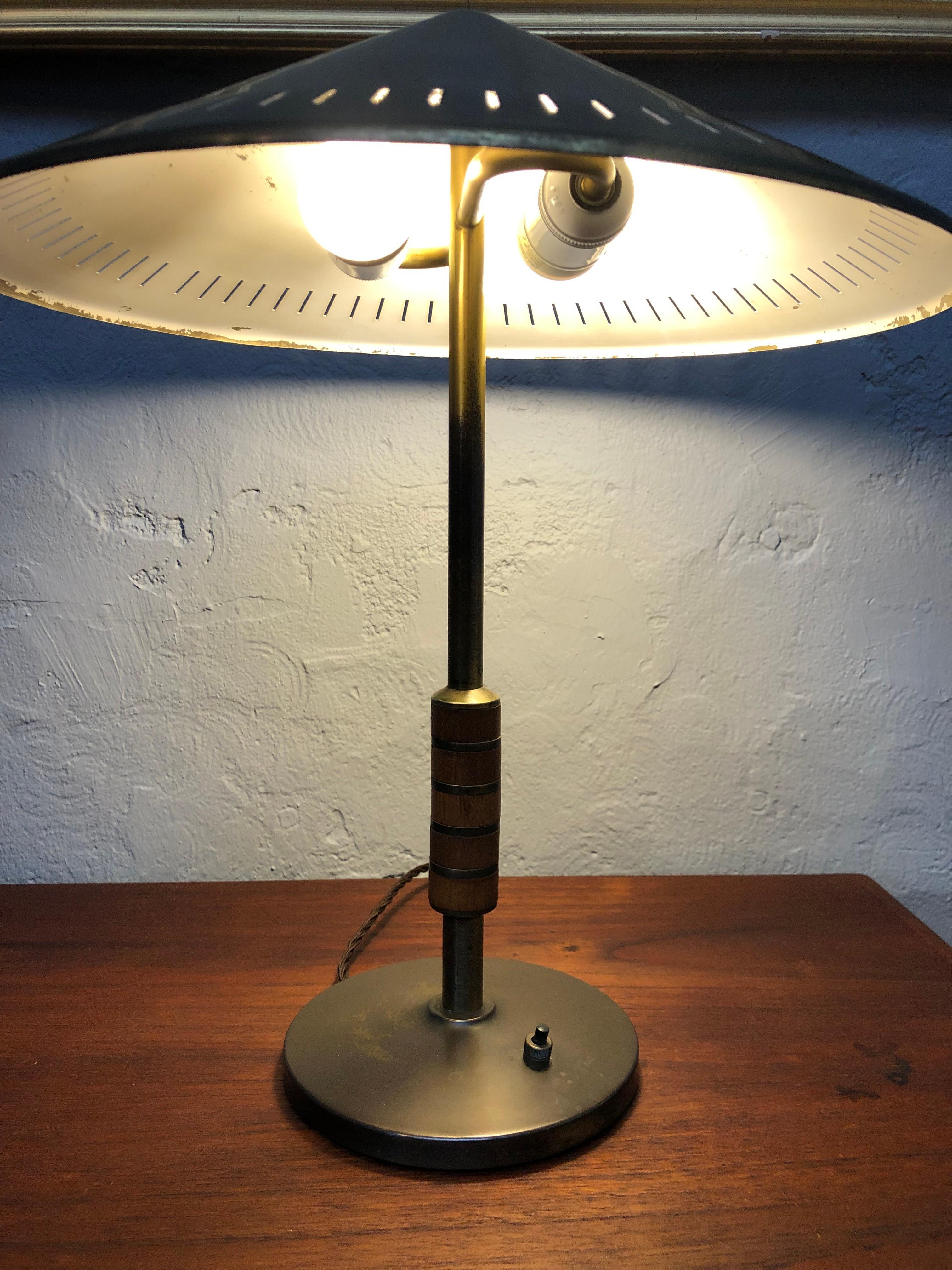 Danish Mid-Century Table Lamp by Bent Karlby for Lyfa of Denmark For Sale 7