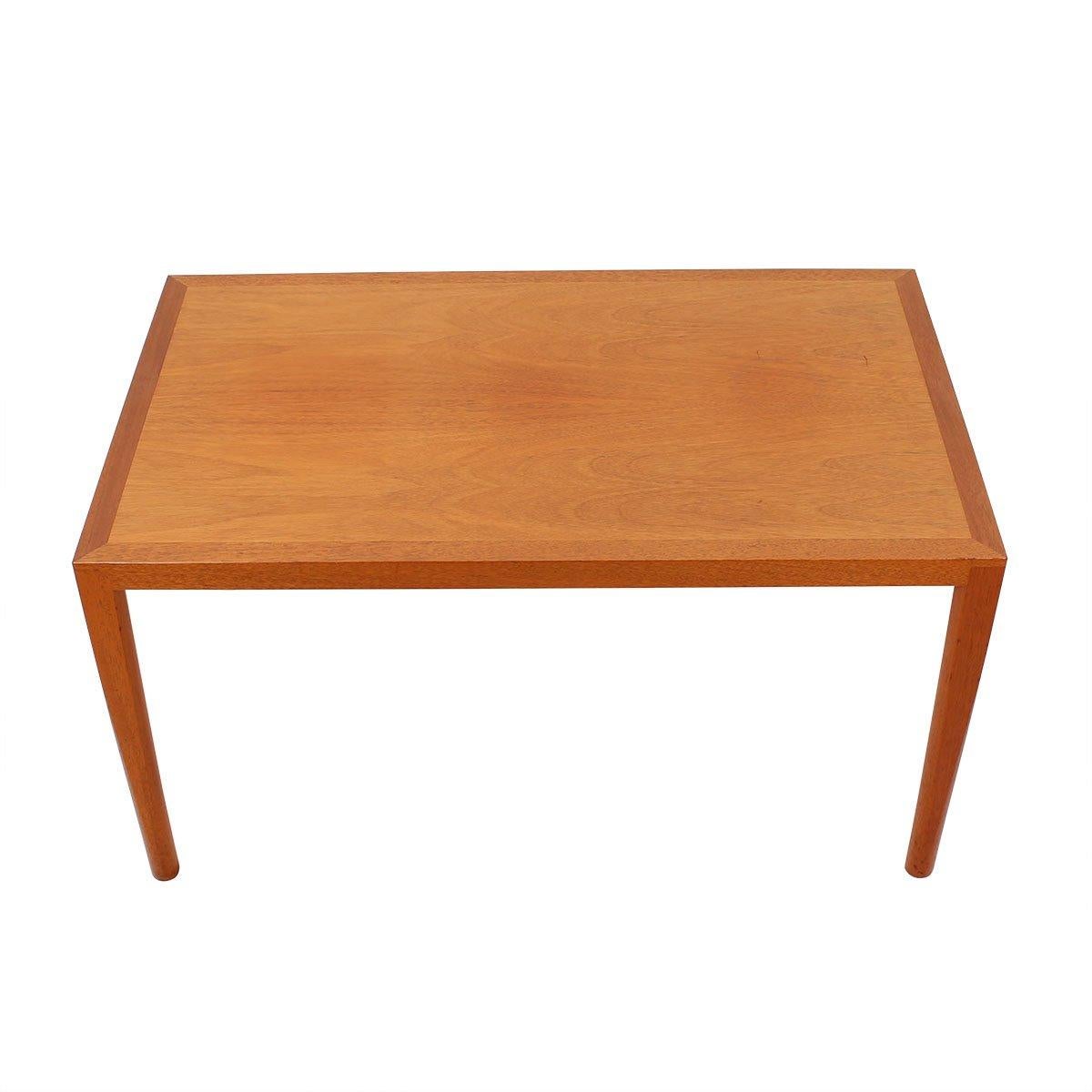 Danish Midcentury Tall Rectangular Coffee Table In Excellent Condition For Sale In Kensington, MD