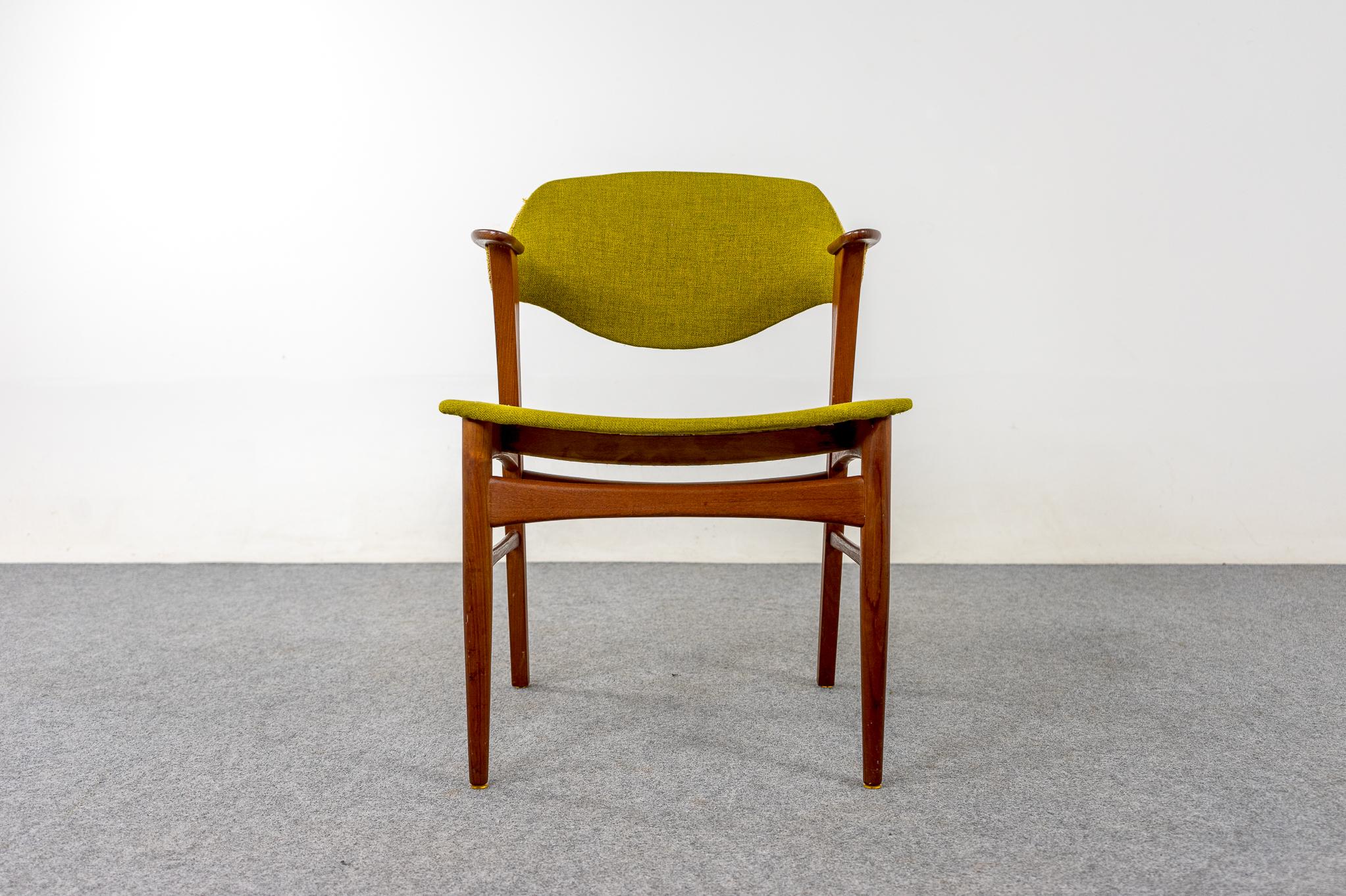 Scandinavian Modern Danish Mid Century Teak Armchair For Sale