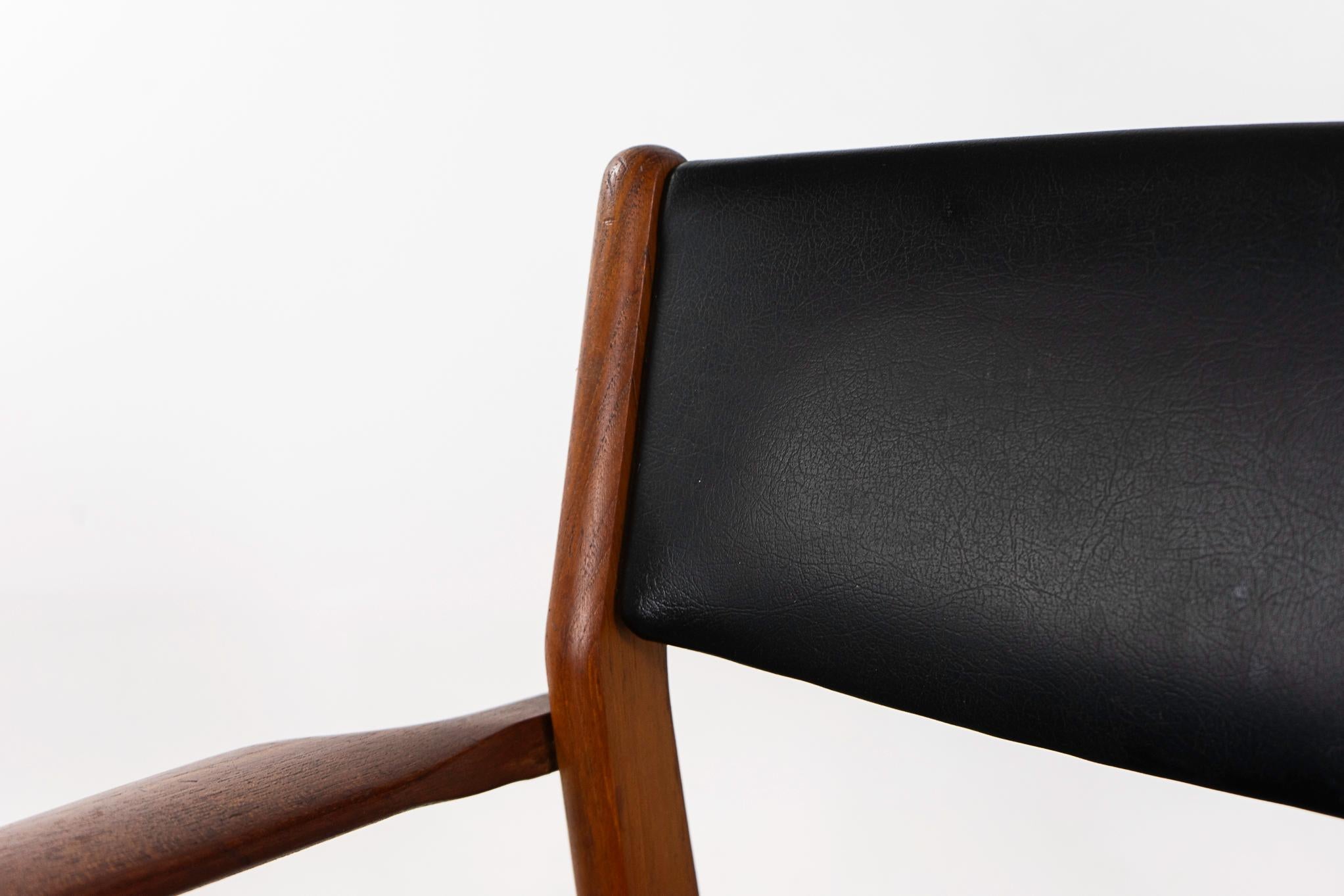 Mid-20th Century Danish Mid-Century Teak Armchair For Sale