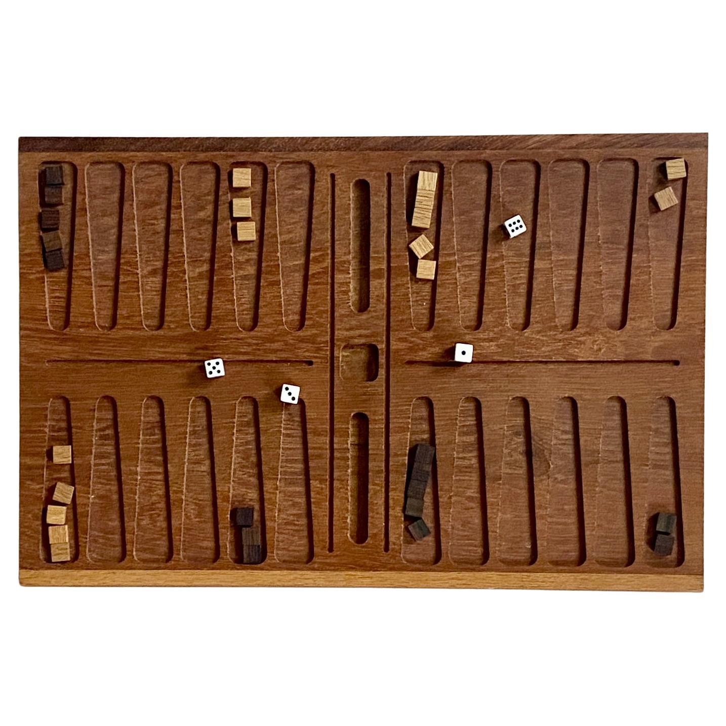 Danish Mid-Century Teak Backgammon Game by Henning Bang 9