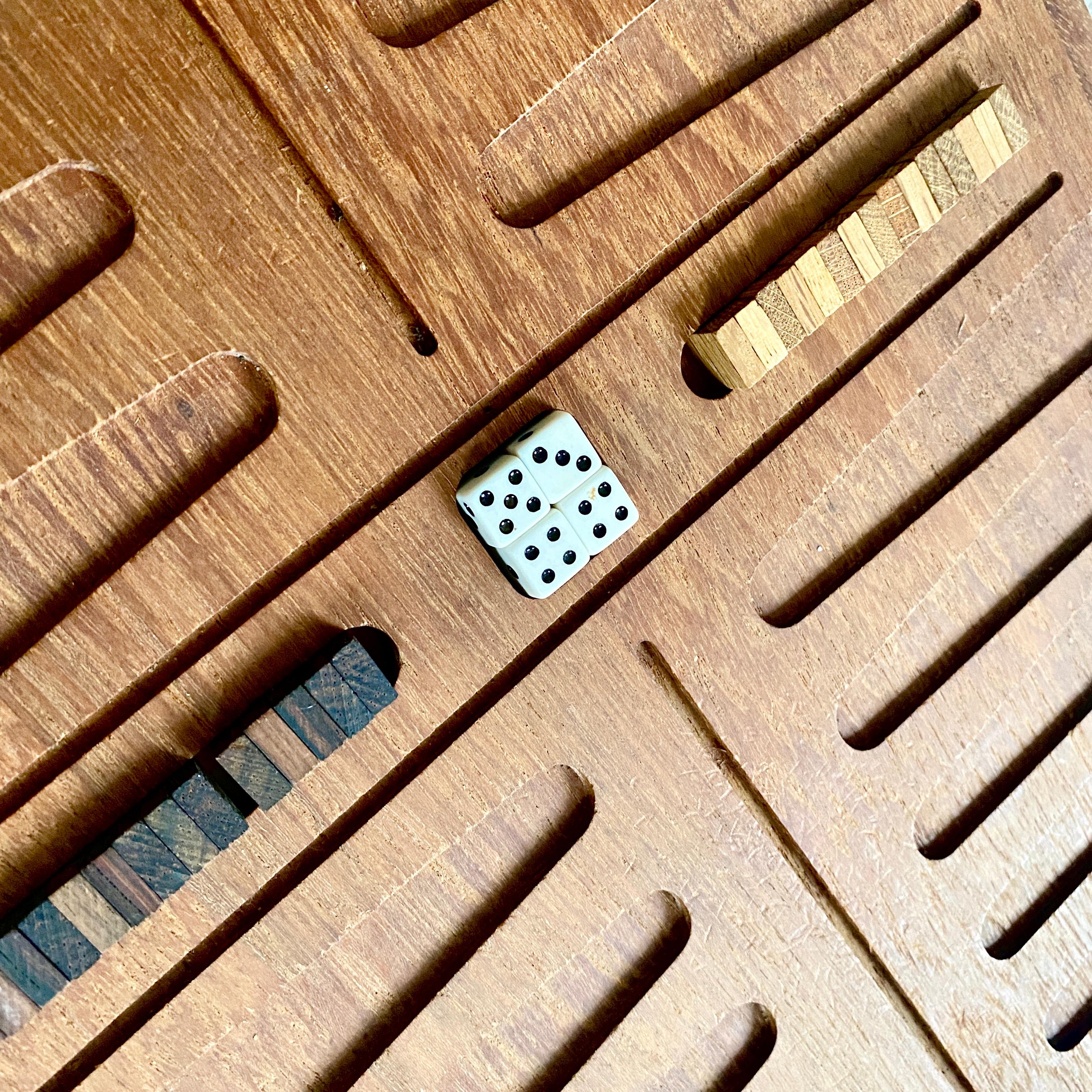 Scandinavian Modern Danish Mid-Century Teak Backgammon Game by Henning Bang