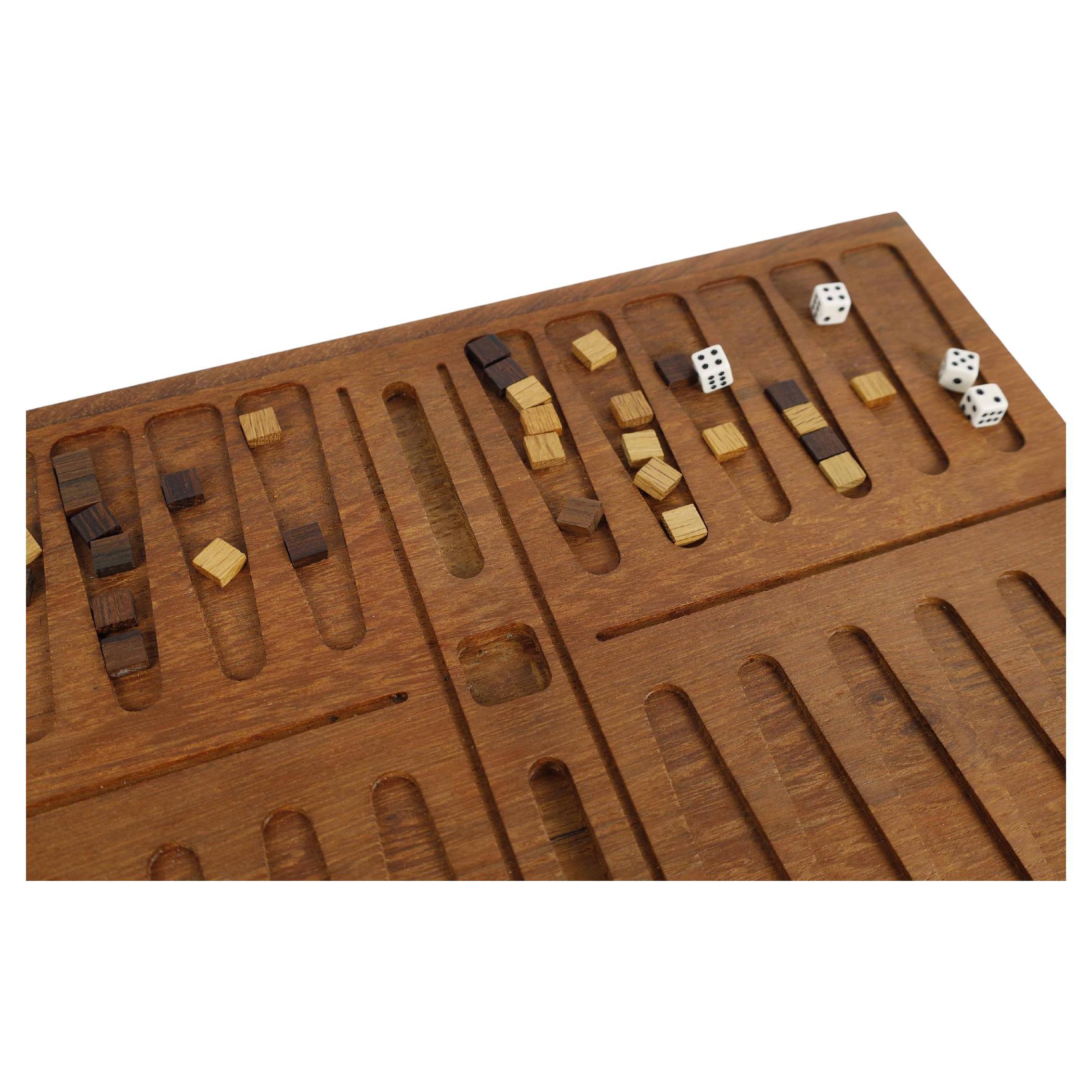 Oak Danish Mid-Century Teak Backgammon Game by Henning Bang