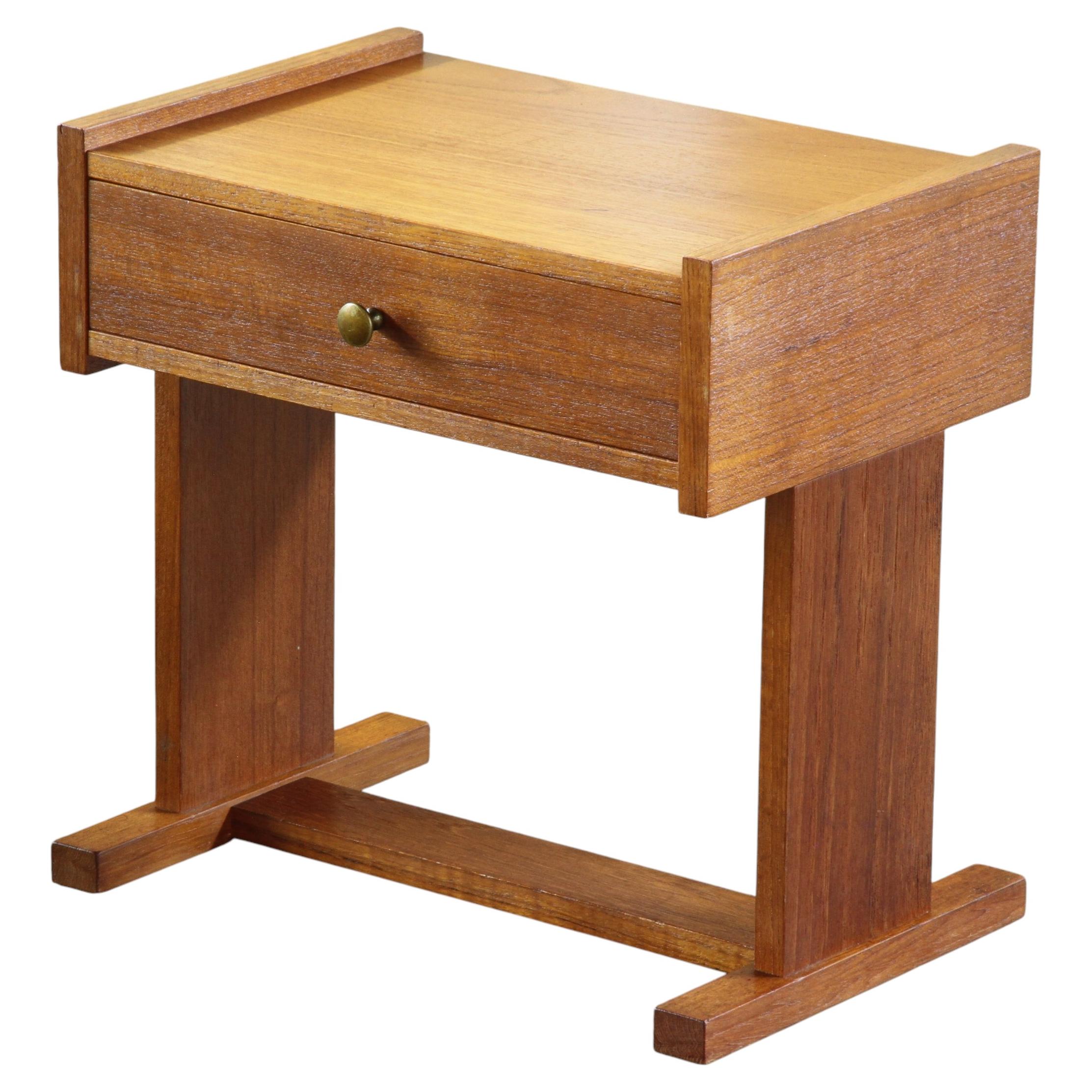 Danish mid-century Teak Bedside Table nightstand, 1960s