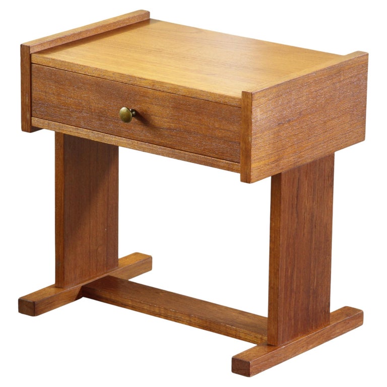 Danish mid-century Teak Bedside Table nightstand, 1960s
