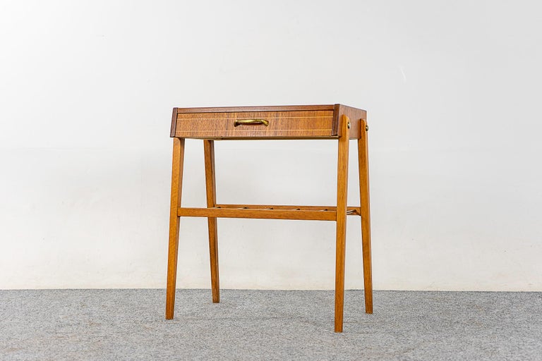 Danish Midcentury Teak Bedside Table Nightstand For Sale at 1stDibs