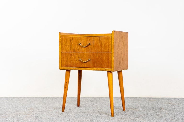 Danish Midcentury Teak and Beech Bedside For Sale at 1stDibs