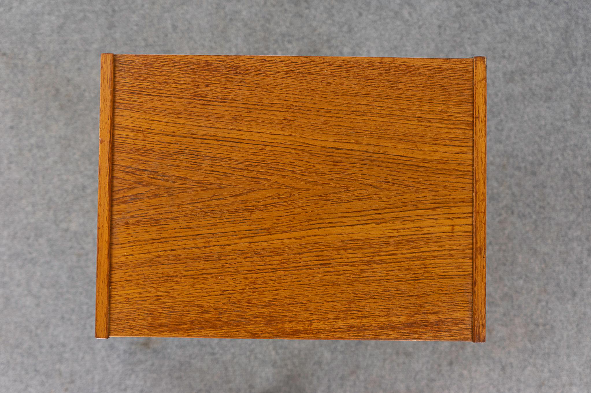 Veneer Danish Mid-Century Teak & Beech Bedside Table For Sale