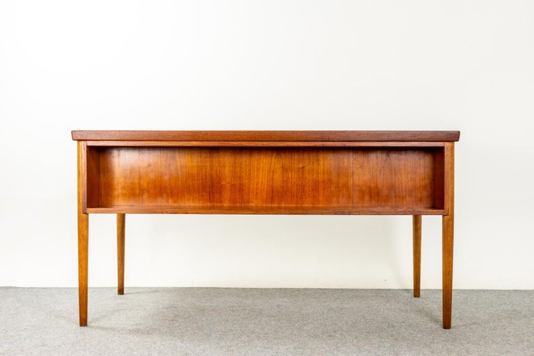 Danish Mid Century Teak and Beech Writing Desk For Sale at 1stDibs