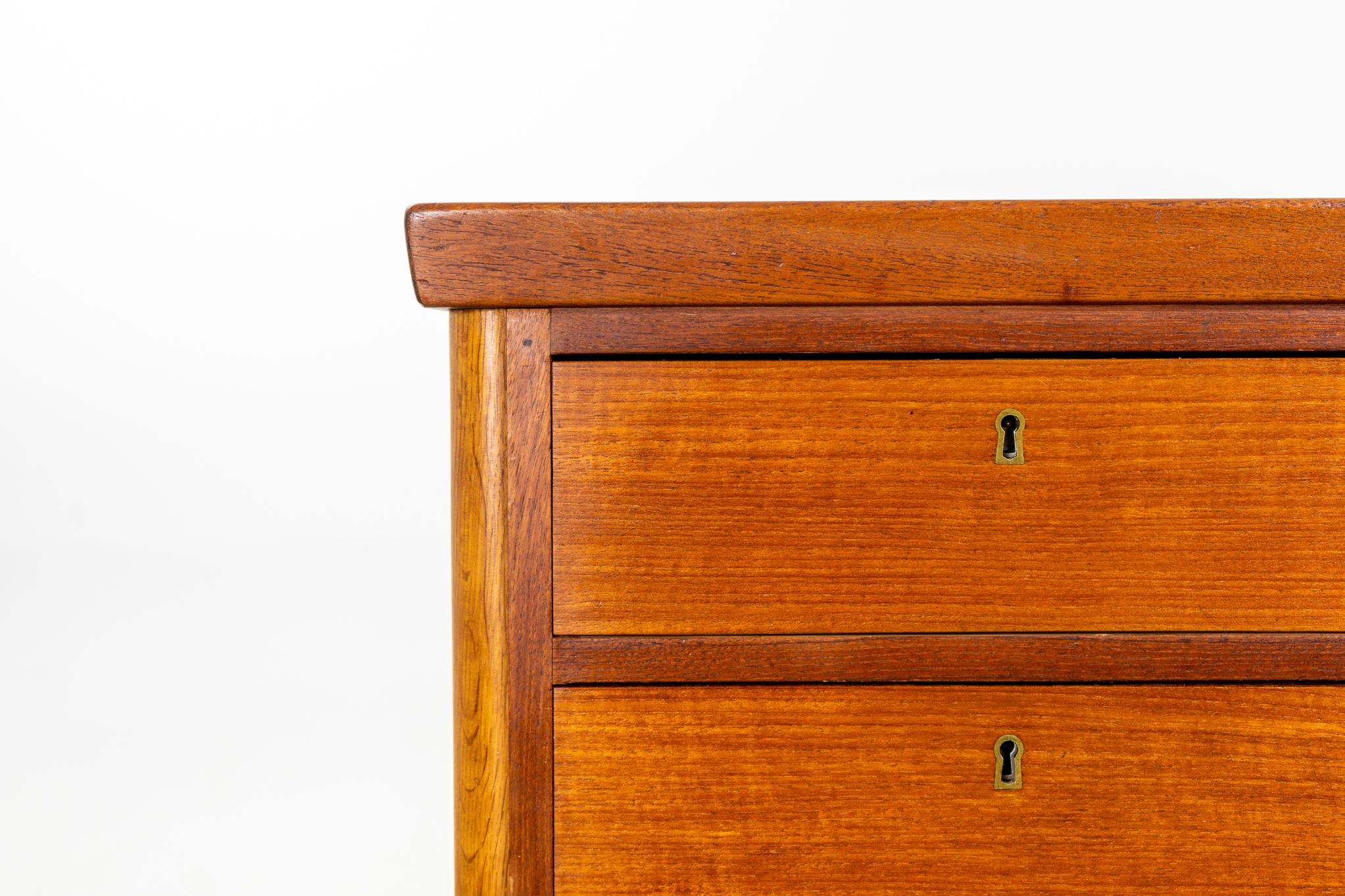 Danish Mid Century Teak & Beech Writing Desk 3