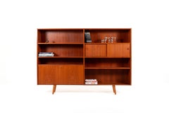 Libreria danese in teak in stile Mid-Century Modern, a due sezioni, anni ’60
