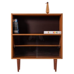 Danish Mid Century Teak Bookcase with Sliding Glass Doors, 1960s
