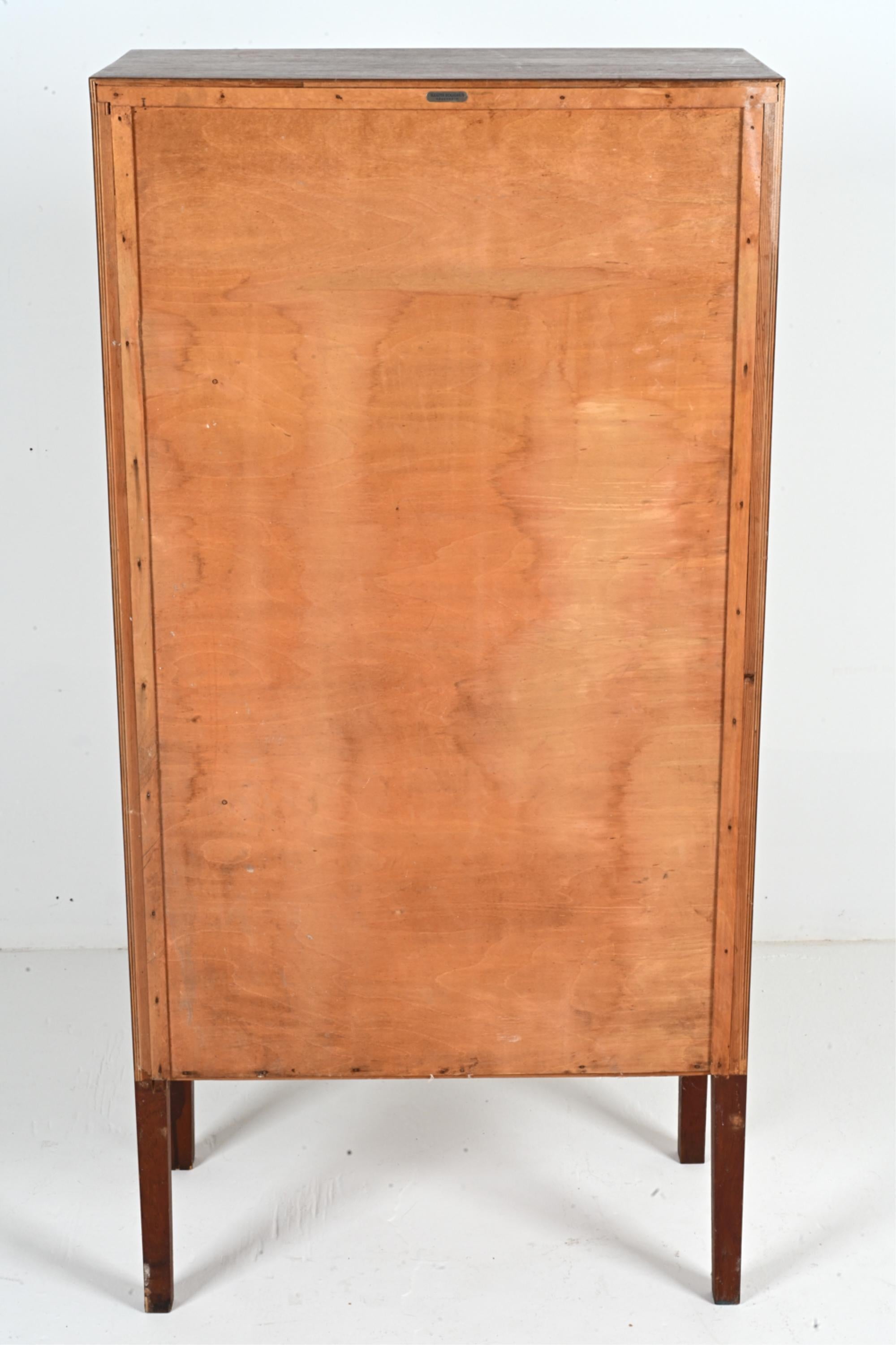 Danish Mid-Century Teak Bow-Front Tallboy Chest Attributed to Ole Wanscher For Sale 4