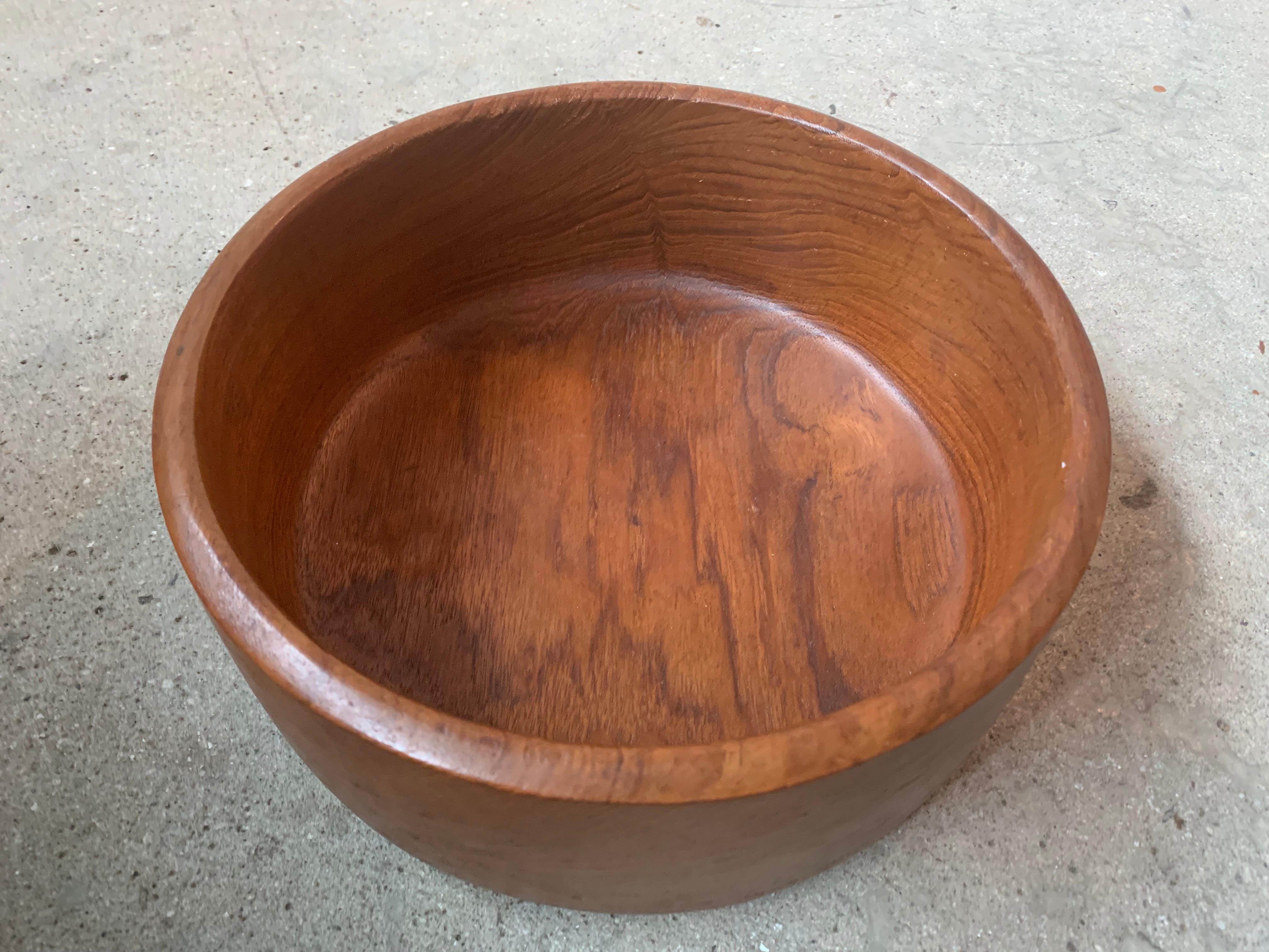 20th Century Danish Midcentury Teak Bowl For Sale