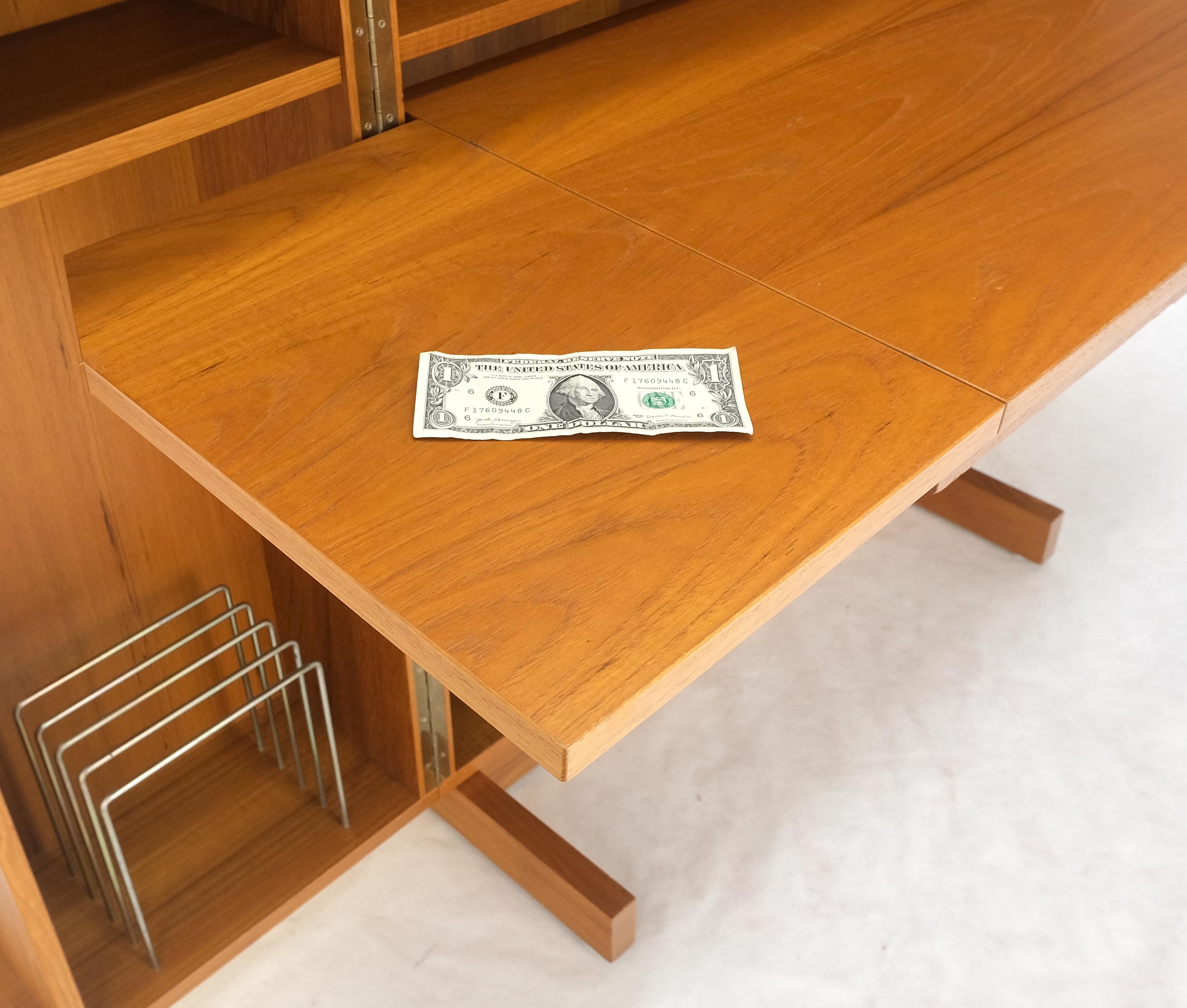 Danish Mid Century Teak Box Wooton Folding Desk Writing Table File Cabinet MINT! For Sale 9
