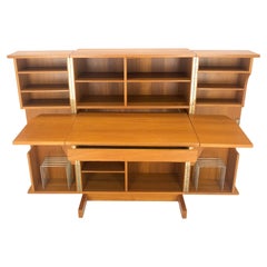 Danish Mid Century Teak Box Wooton Folding Desk Writing Table File Cabinet MINT!