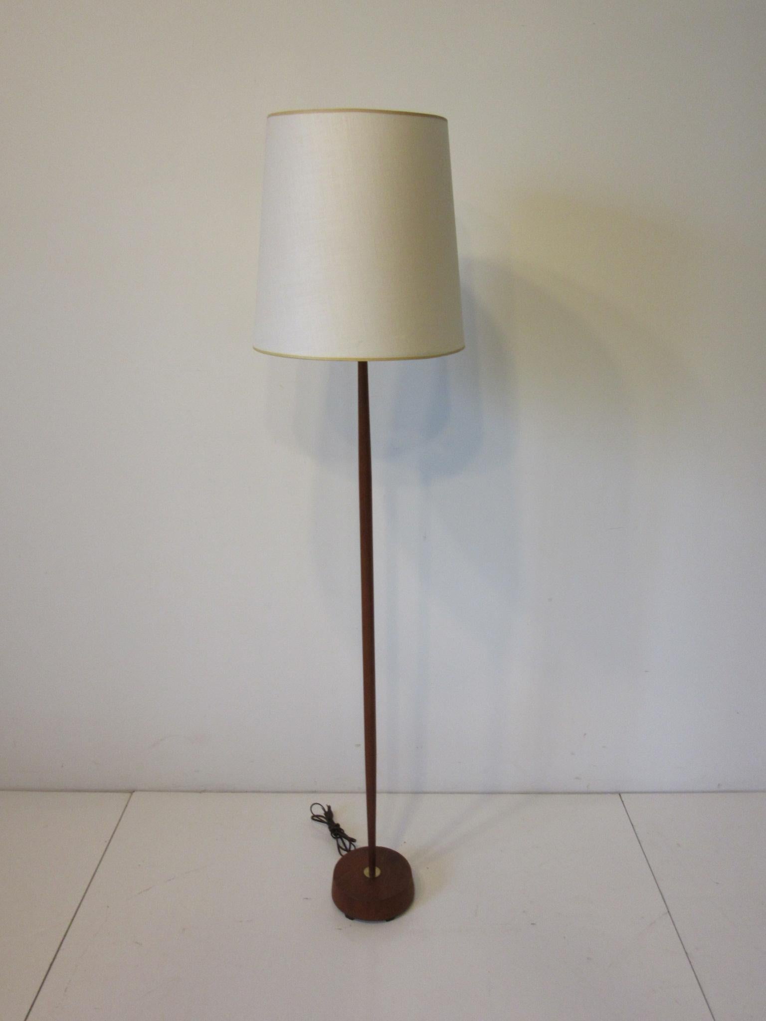 Danish Midcentury Teak / Brass Floor Lamp 1