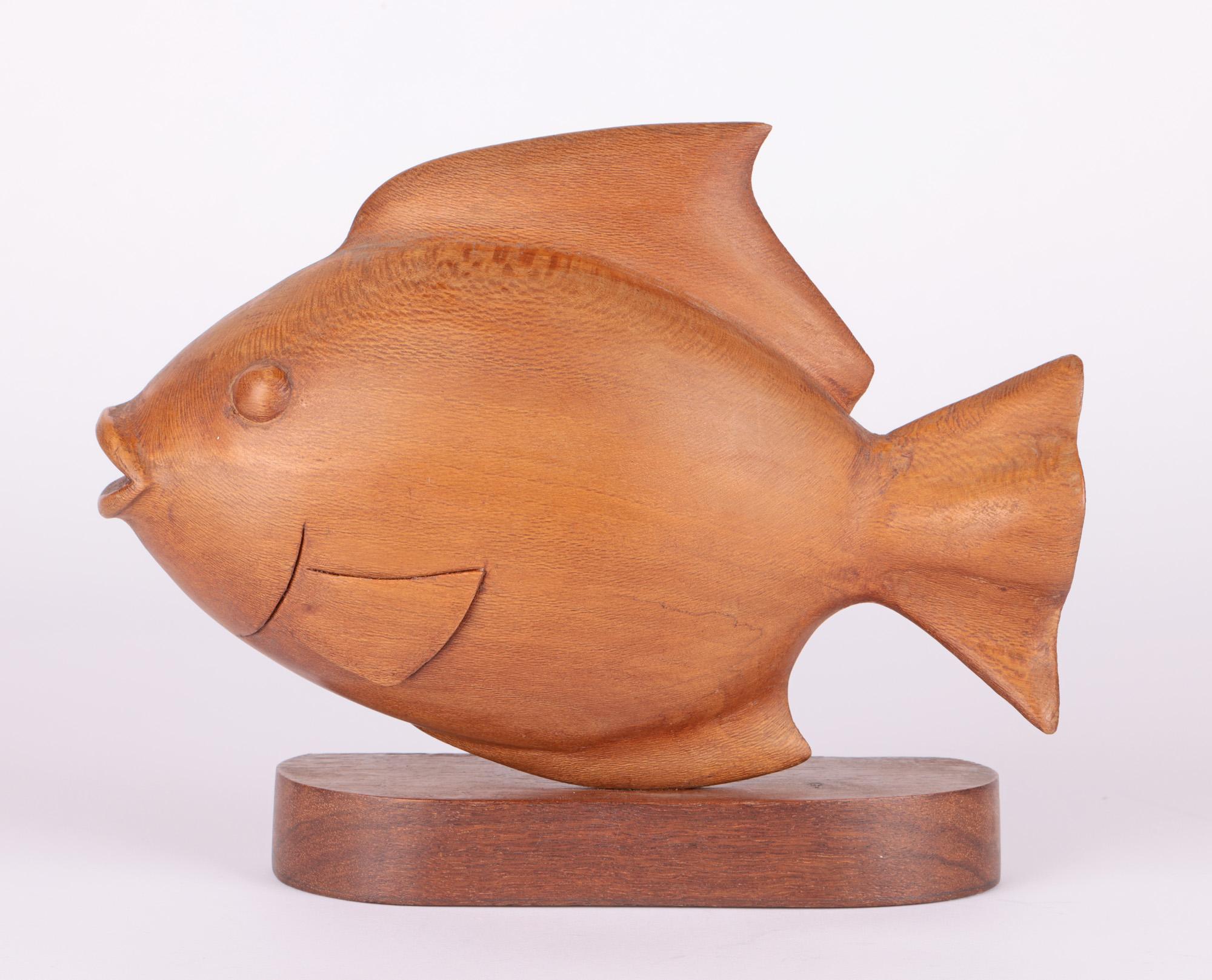Danish Mid-Century Teak Carved Model of a Fish For Sale 7