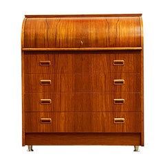 Commode, secrétaire ou écritoire en teck danois du milieu du siècle, années 1950