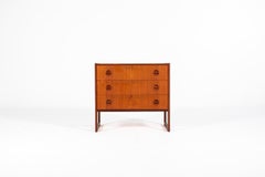 Comodino danese in teak di metà secolo di Arne Wahl Iversen — anni ’60