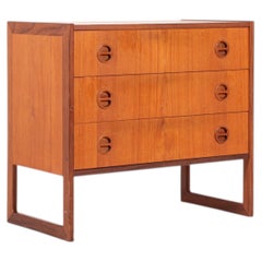 Comodino danese in teak di metà secolo di Arne Wahl Iversen — anni ’60